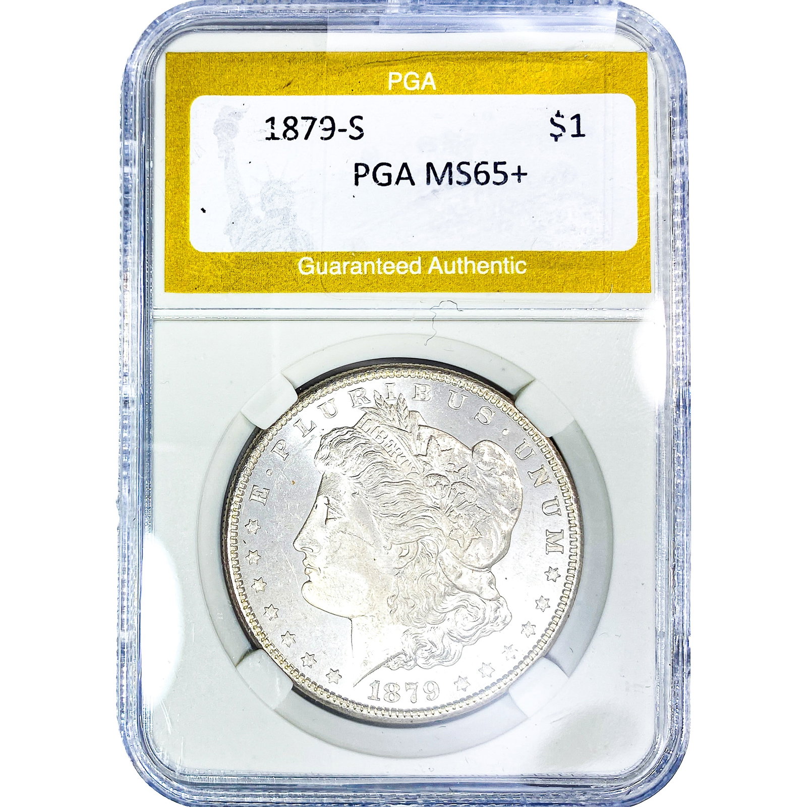1879-S Morgan Silver Dollar PGA MS65+: 1879-S Morgan Silver Dollar PGA MS65+