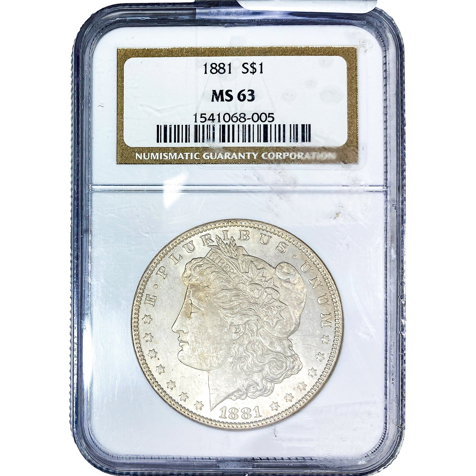1881 Morgan Silver Dollar NGC MS63: 1881 Morgan Silver Dollar NGC MS63
