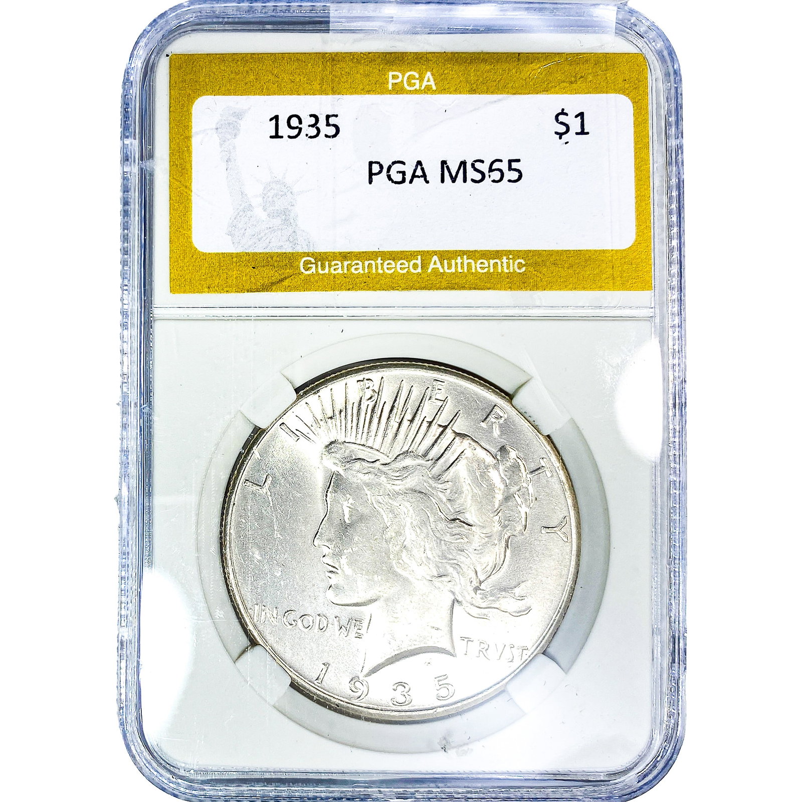 1935 Silver Peace Dollar PGA MS65: 1935 Silver Peace Dollar PGA MS65