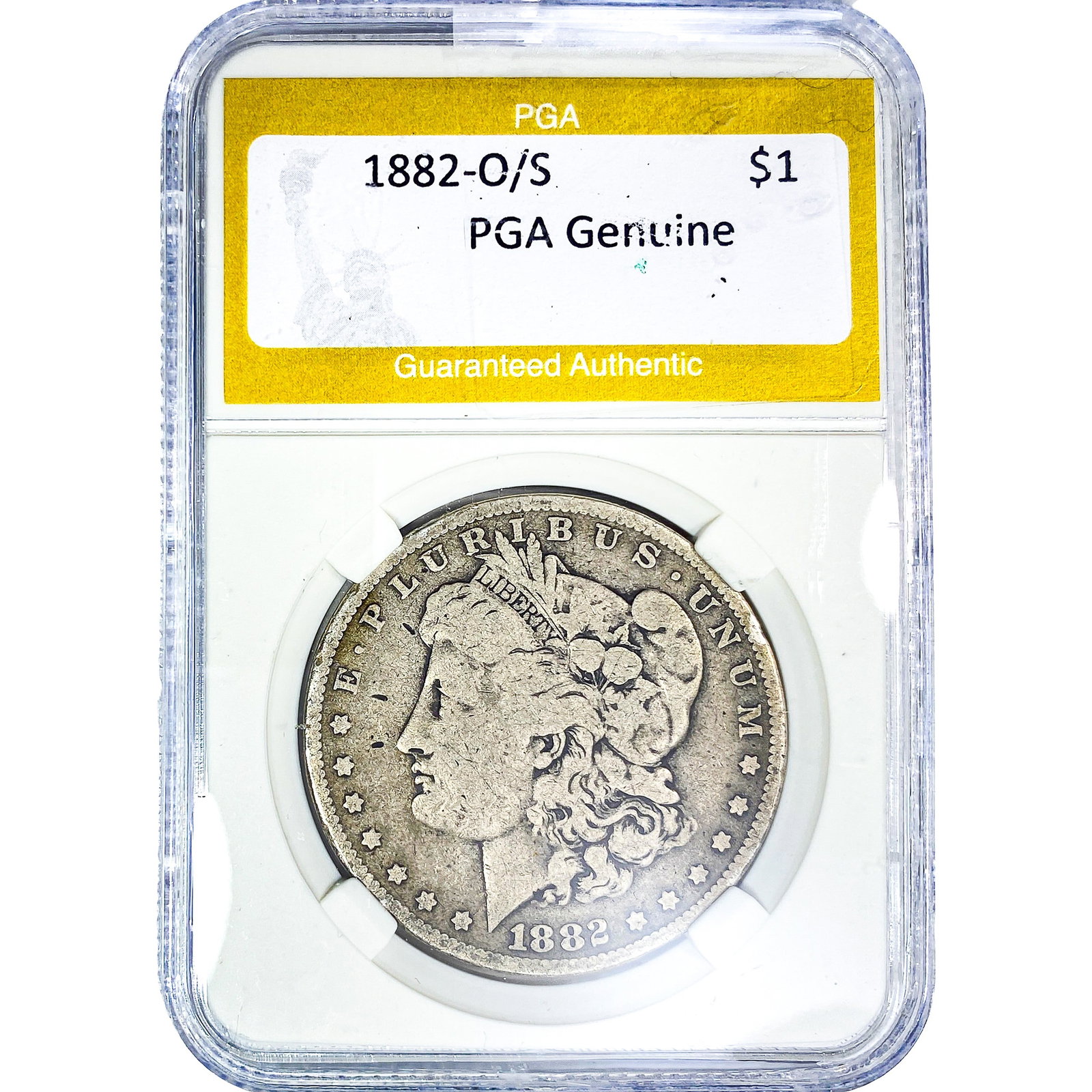 1882-O/S Morgan Silver Dollar PGA Genuine (1 of 2)
