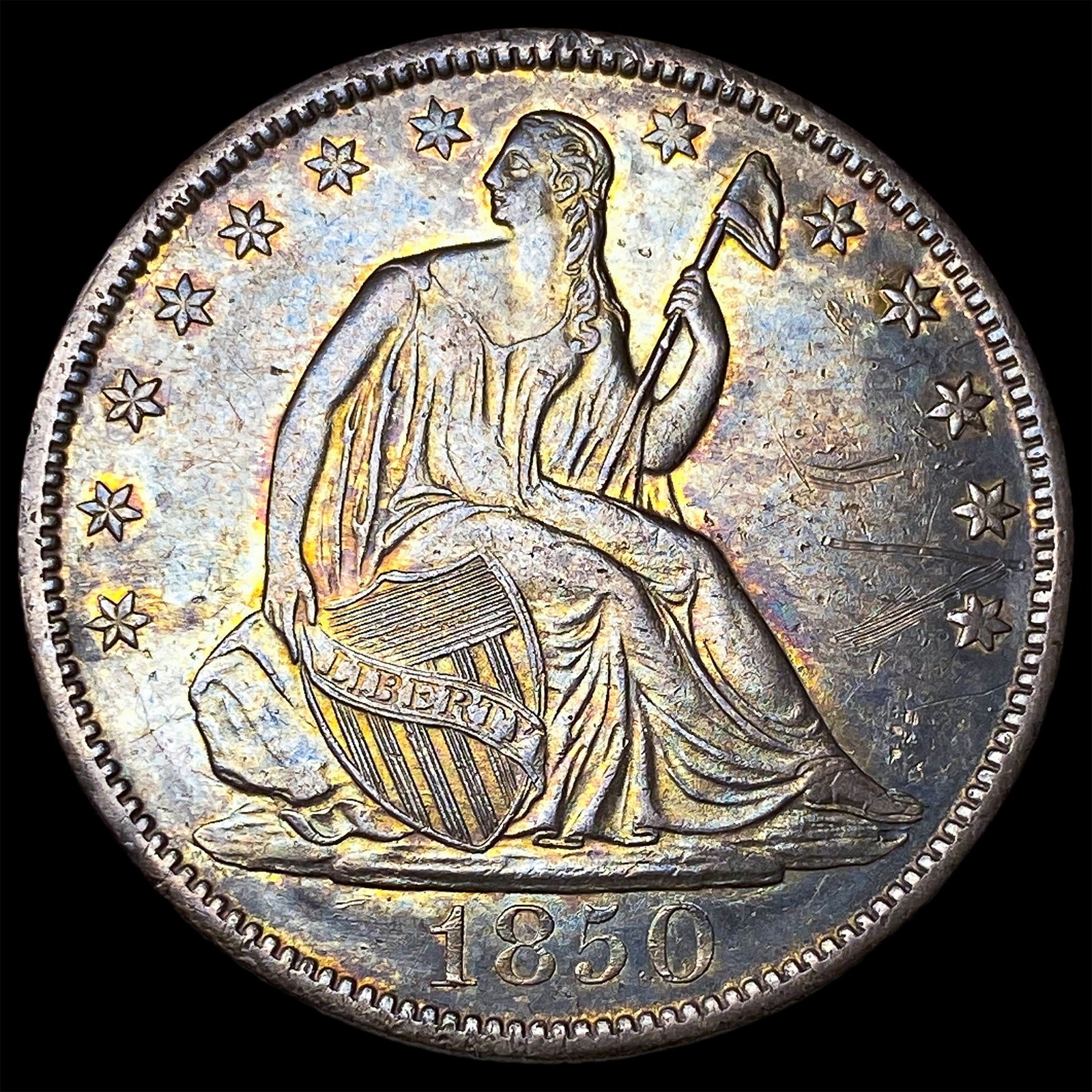 1850-O Silver Half Dollar CLOSELY UNCIRCULATED: 1850-O Silver Half Dollar CLOSELY UNCIRCULATED