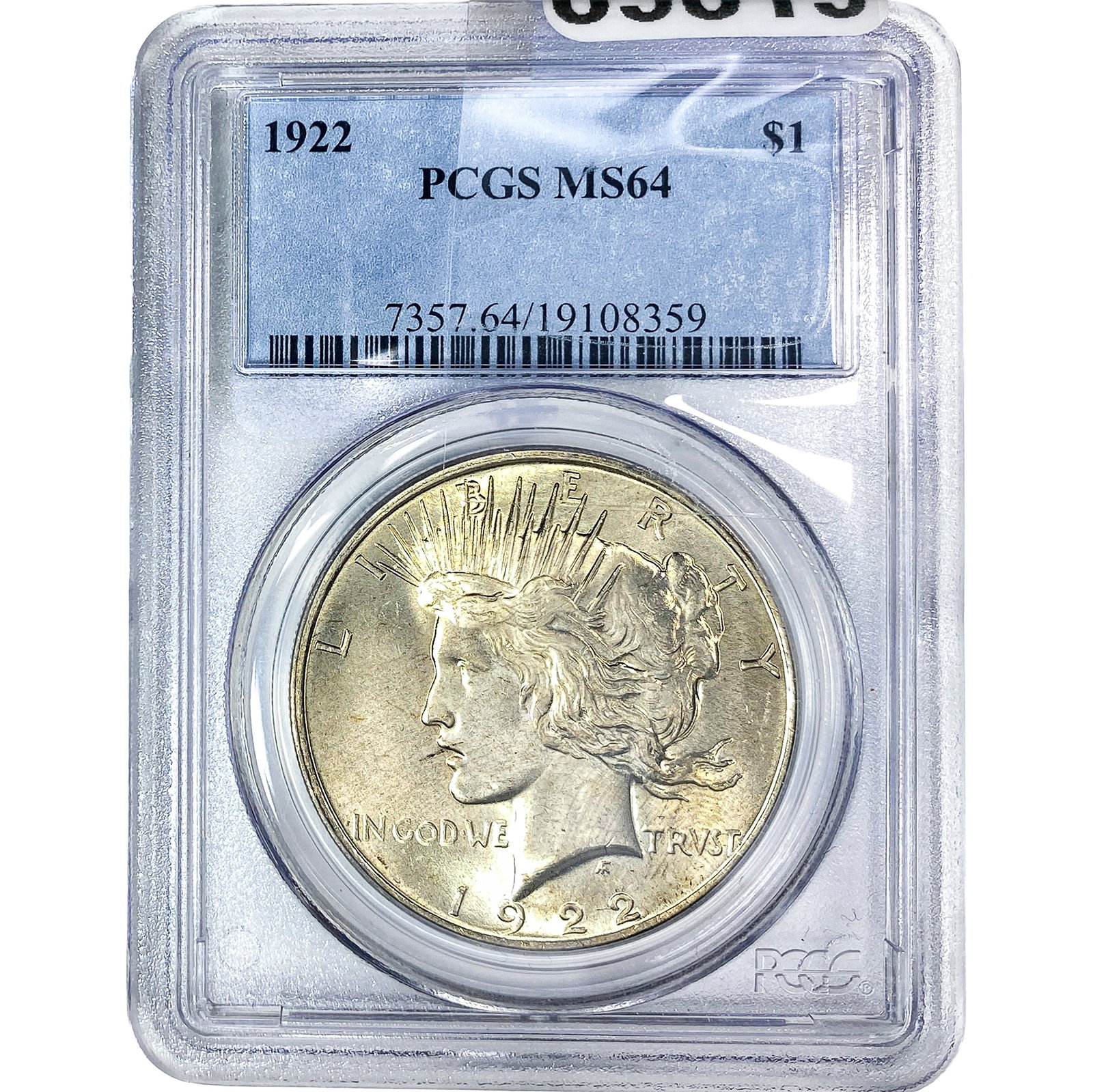1922 Silver Peace Dollar PCGS MS64: 1922 Silver Peace Dollar PCGS MS64