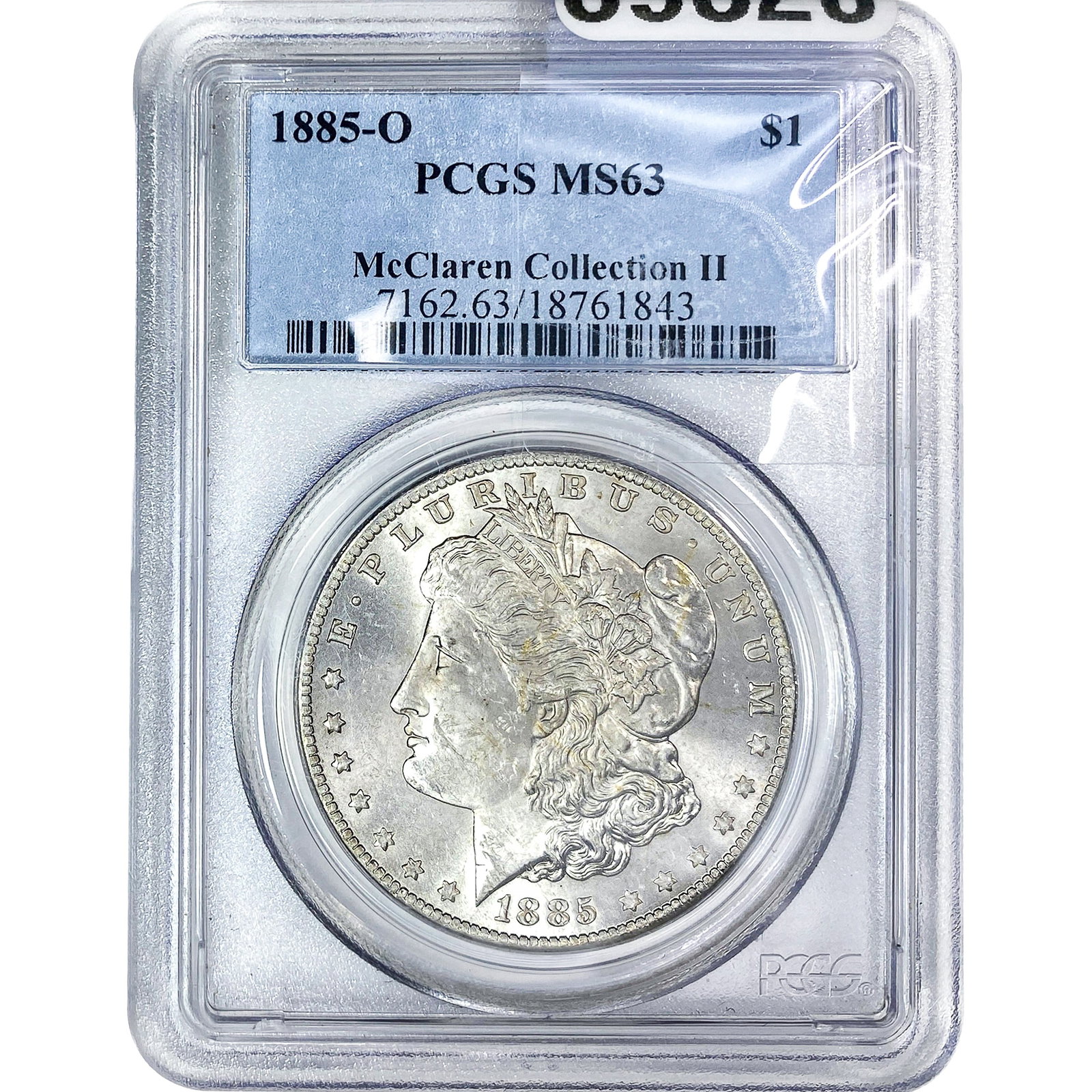 1885-O Morgan Silver Dollar PCGS MS63: 1885-O Morgan Silver Dollar PCGS MS63