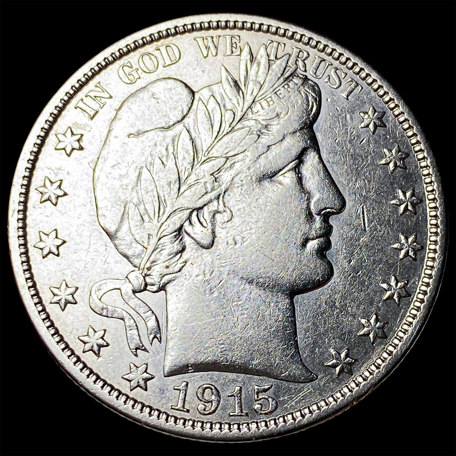 1915-D Silver Barber Half Dollar NEARLY UNCIRCULATED: 1915-D Silver Barber Half Dollar NEARLY UNCIRCULATED