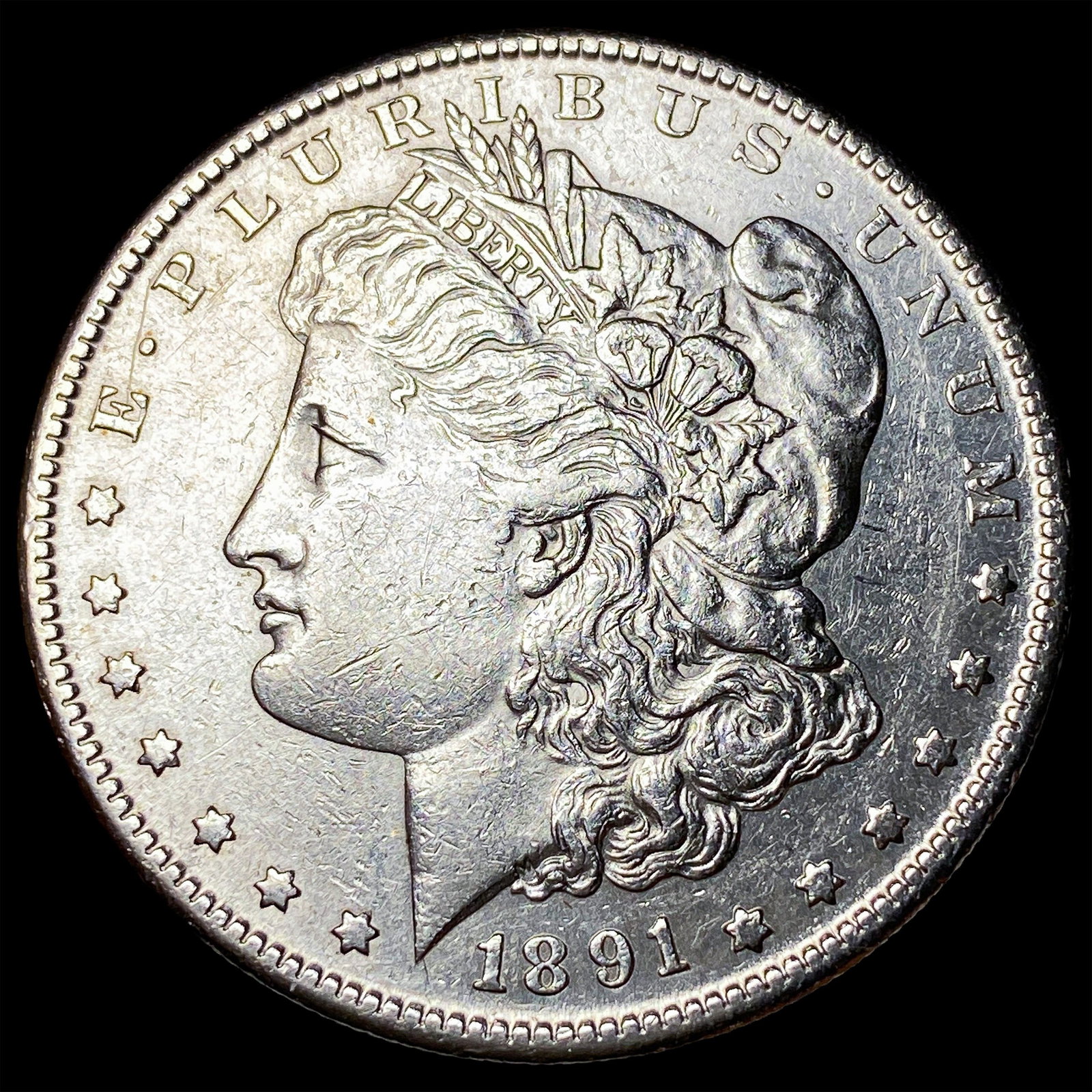1891-S Silver Morgan Dollar CLOSELY UNCIRCULATED: 1891-S Silver Morgan Dollar CLOSELY UNCIRCULATED
