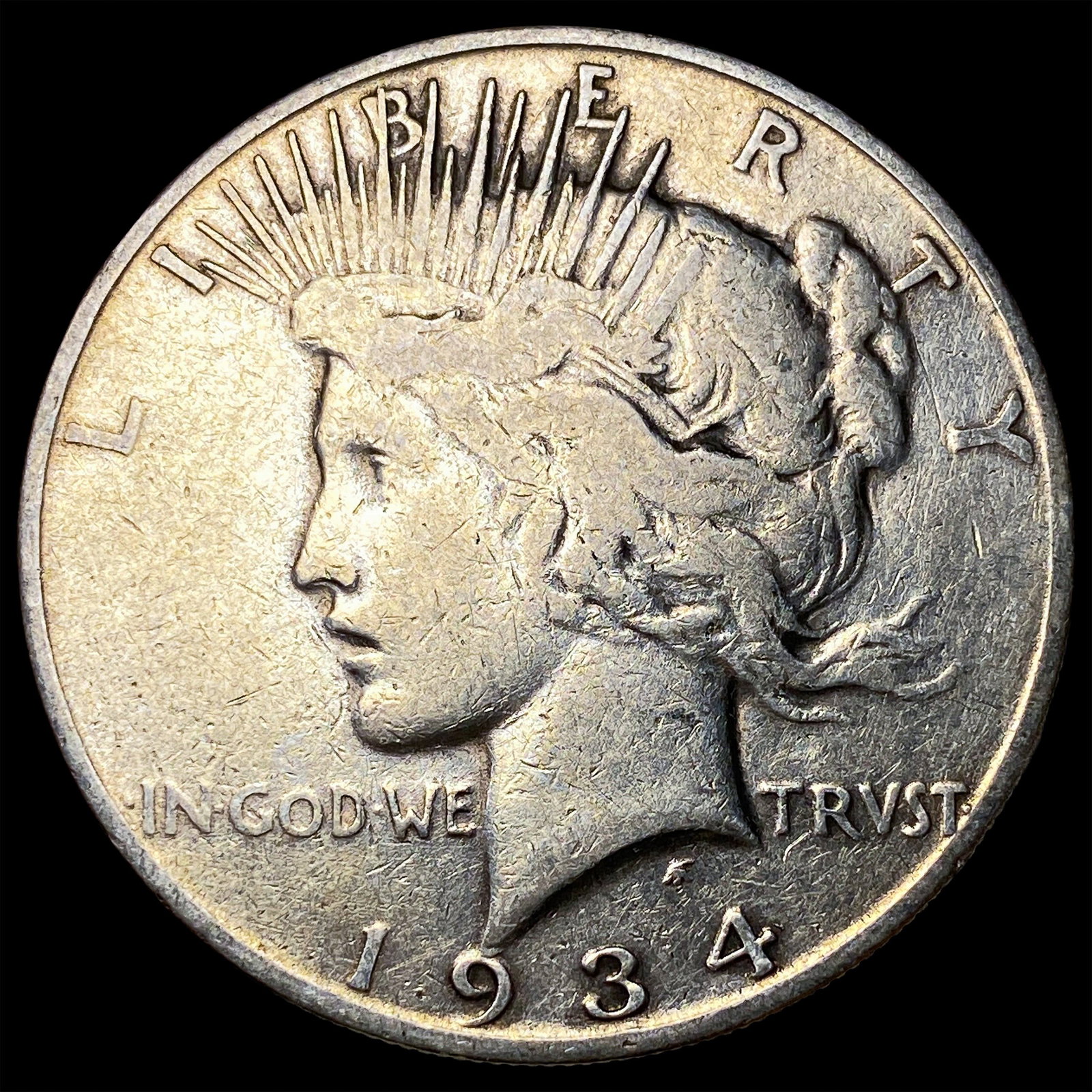 1934-S Silver Peace Dollar LIGHTLY CIRCULATED (1 of 2)