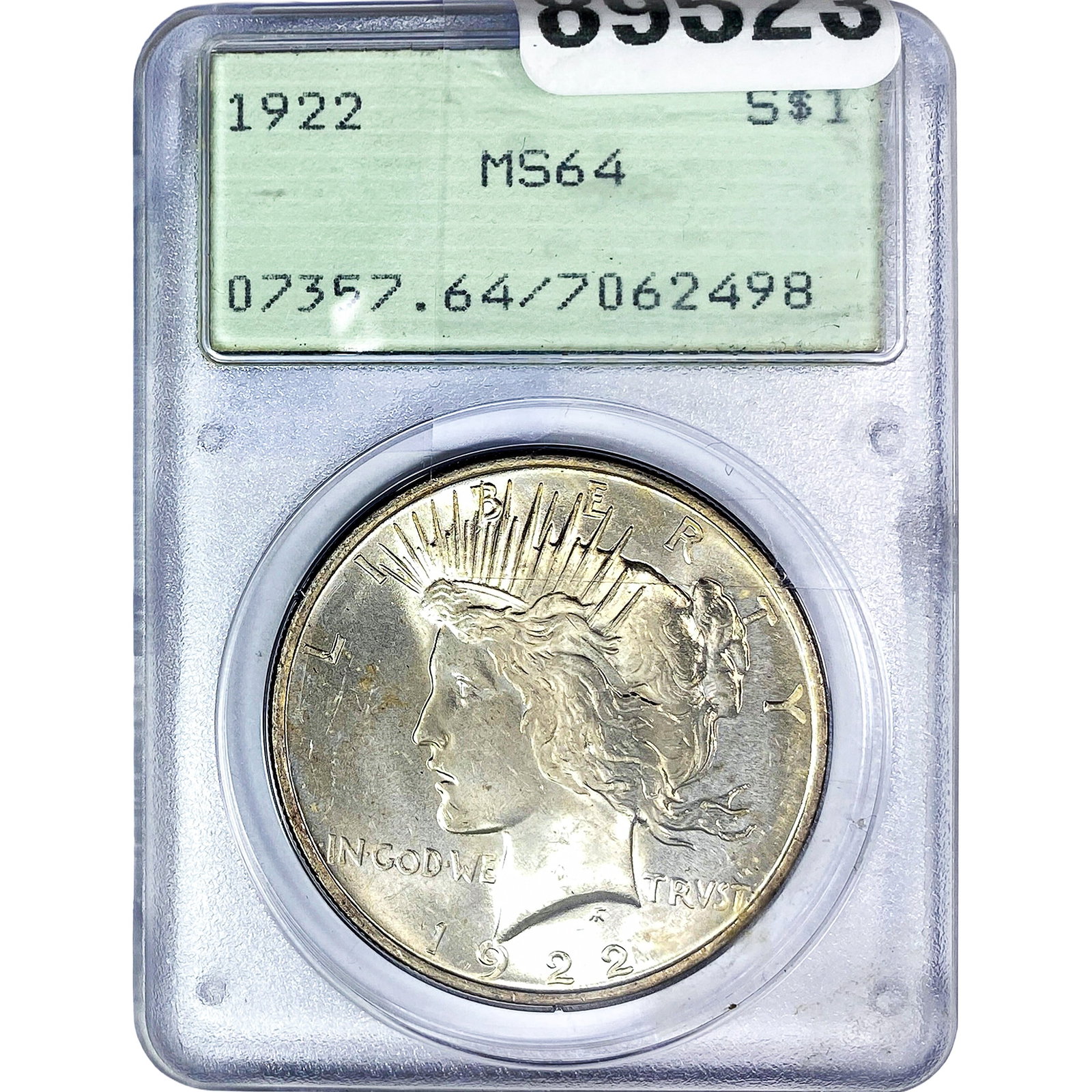 1922 Silver Peace Dollar PCGS MS64: 1922 Silver Peace Dollar PCGS MS64