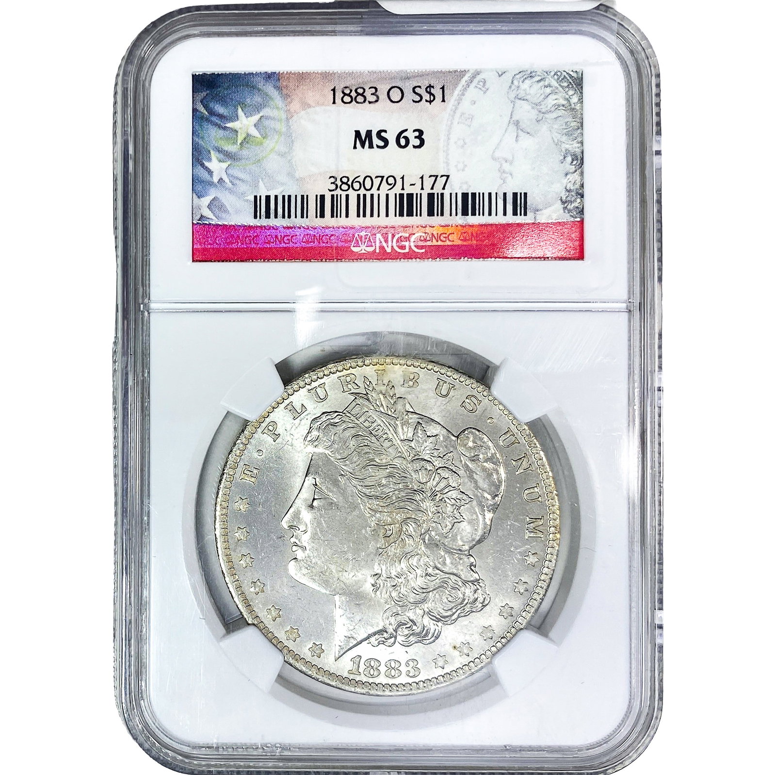 1883-O Morgan Silver Dollar NGC MS63: 1883-O Morgan Silver Dollar NGC MS63
