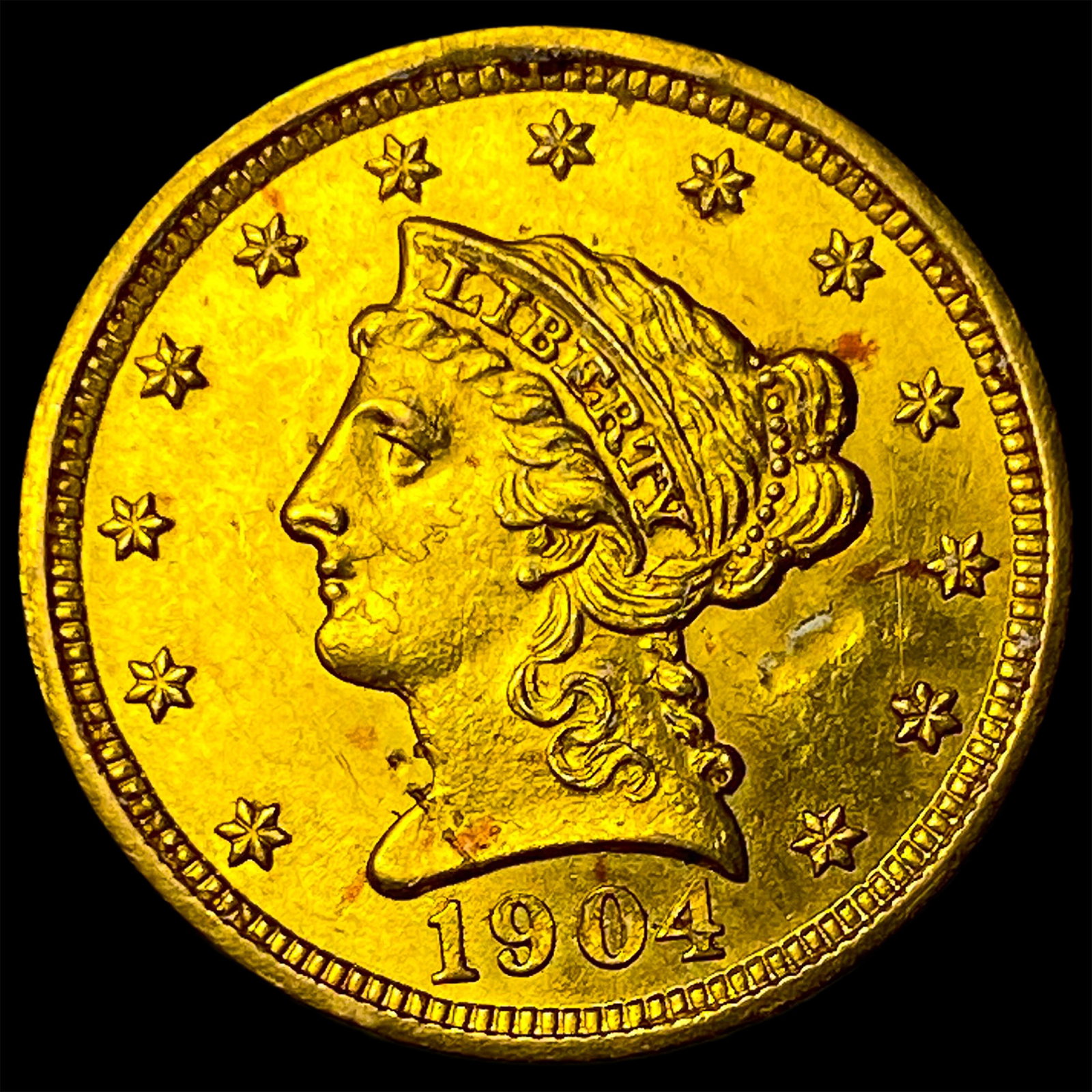 1904 Liberty Head $2.5 Gold Quarter Eagle UNCIRCULATED: 1904 Liberty Head $2.5 Gold Quarter Eagle UNCIRCULATED