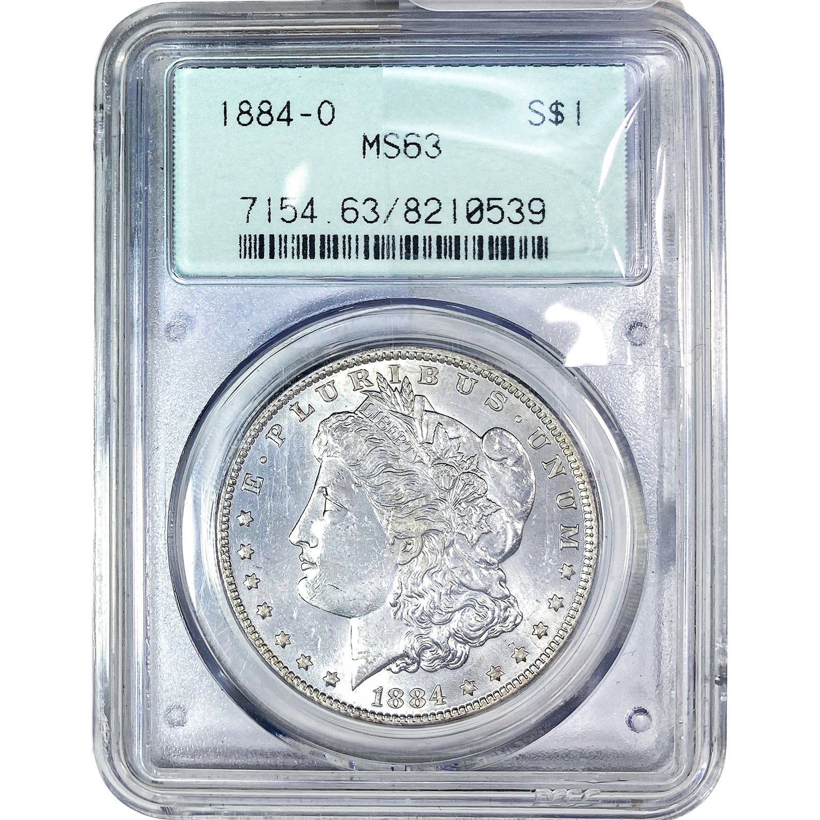 1884-O Morgan Silver Dollar PCGS MS63: 1884-O Morgan Silver Dollar PCGS MS63