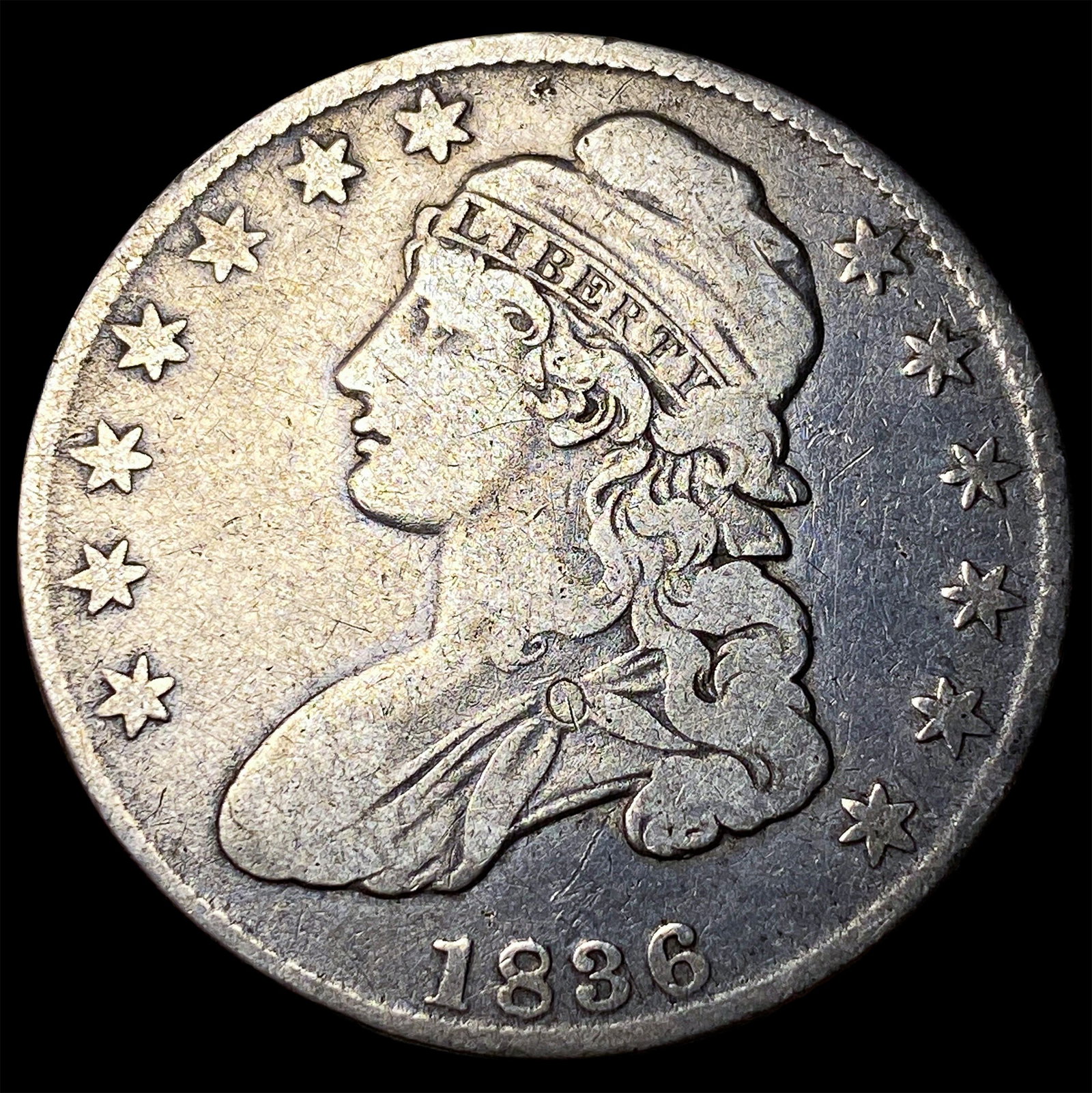 1836 Capped Bust Half Dollar LIGHTLY CIRCULATED: 1836 Capped Bust Half Dollar LIGHTLY CIRCULATED
