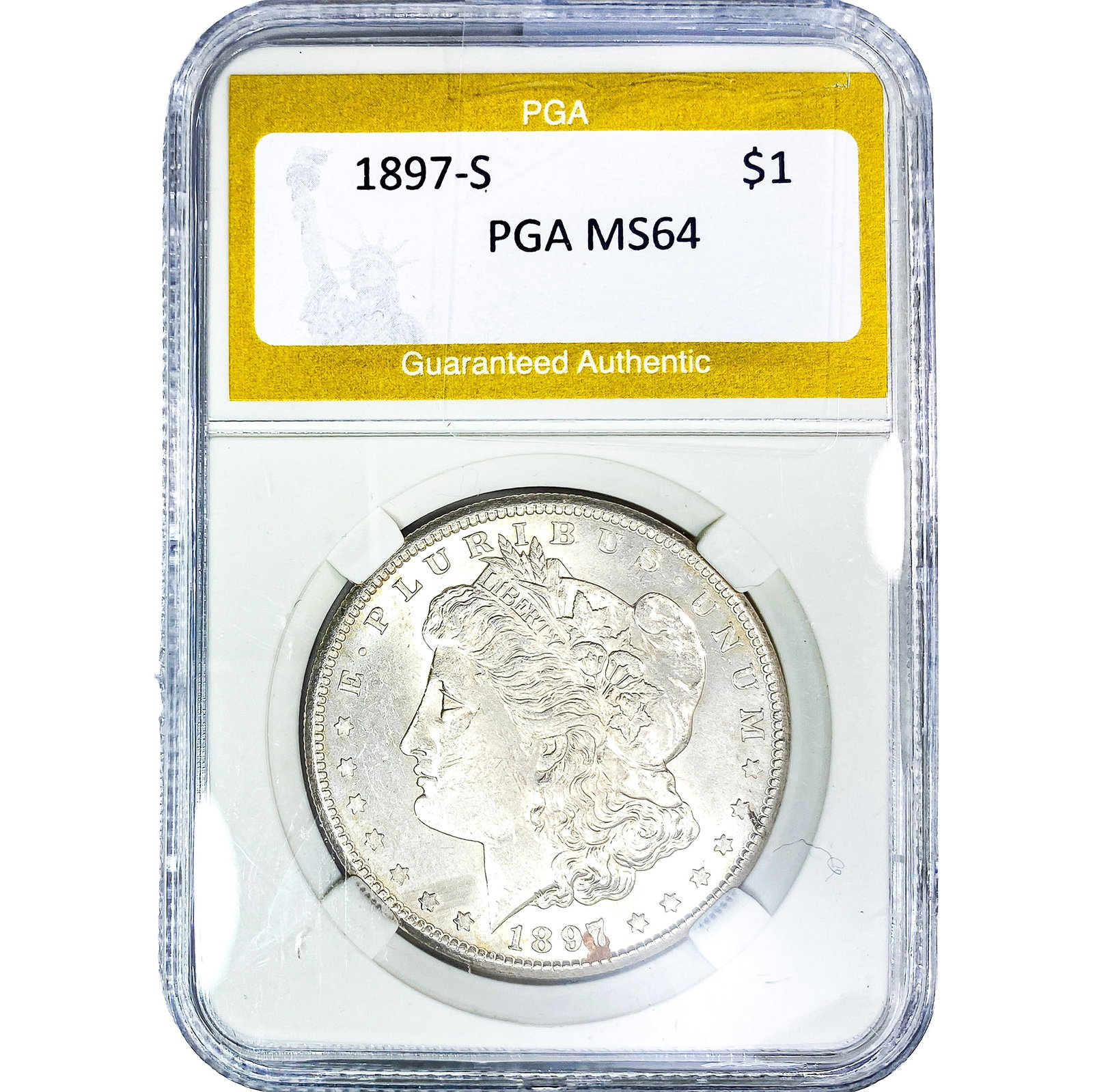 1897-S Morgan Silver Dollar PGA MS64: 1897-S Morgan Silver Dollar PGA MS64