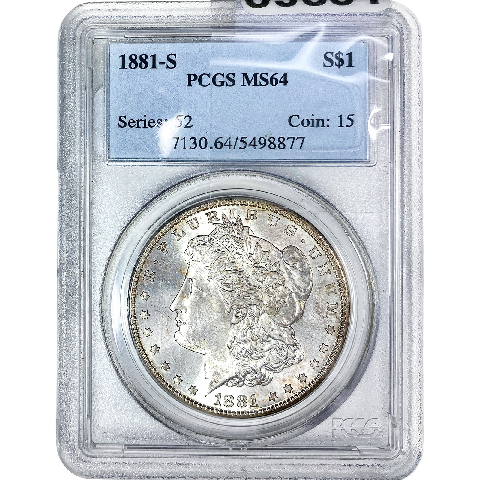 1881-S Morgan Silver Dollar PCGS MS64: 1881-S Morgan Silver Dollar PCGS MS64