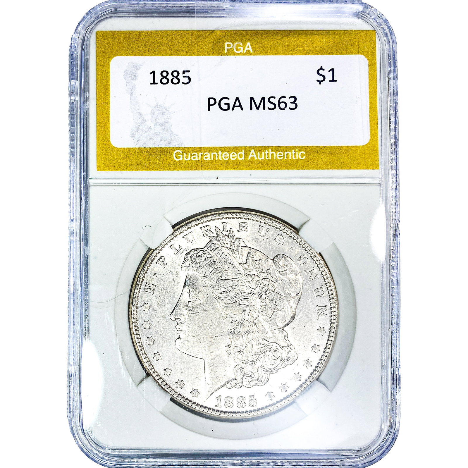 1885 Morgan Silver Dollar PGA MS63: 1885 Morgan Silver Dollar PGA MS63