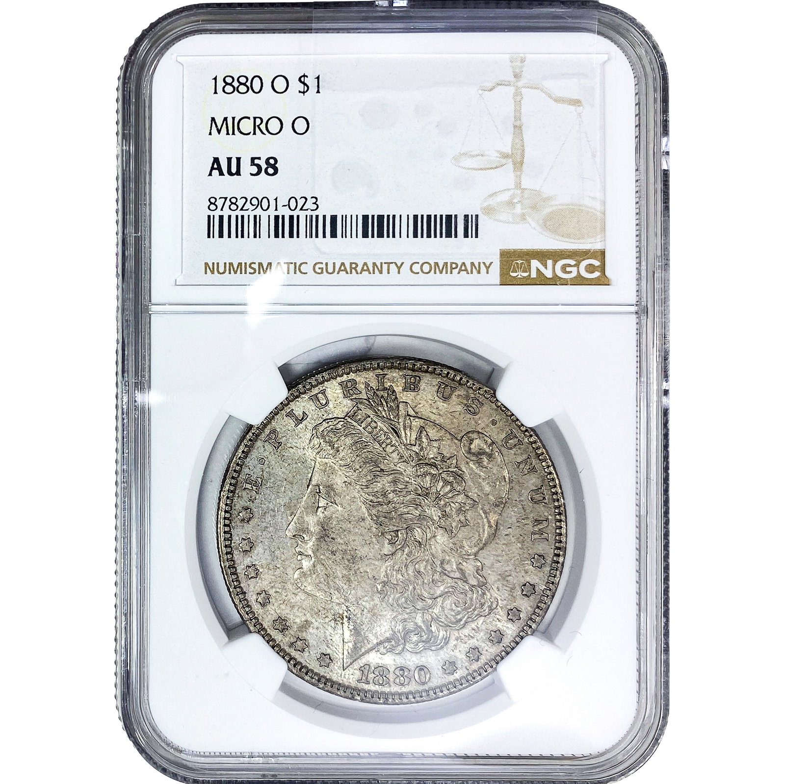 1880-O Morgan Silver Dollar NGC AU58 (1 of 2)