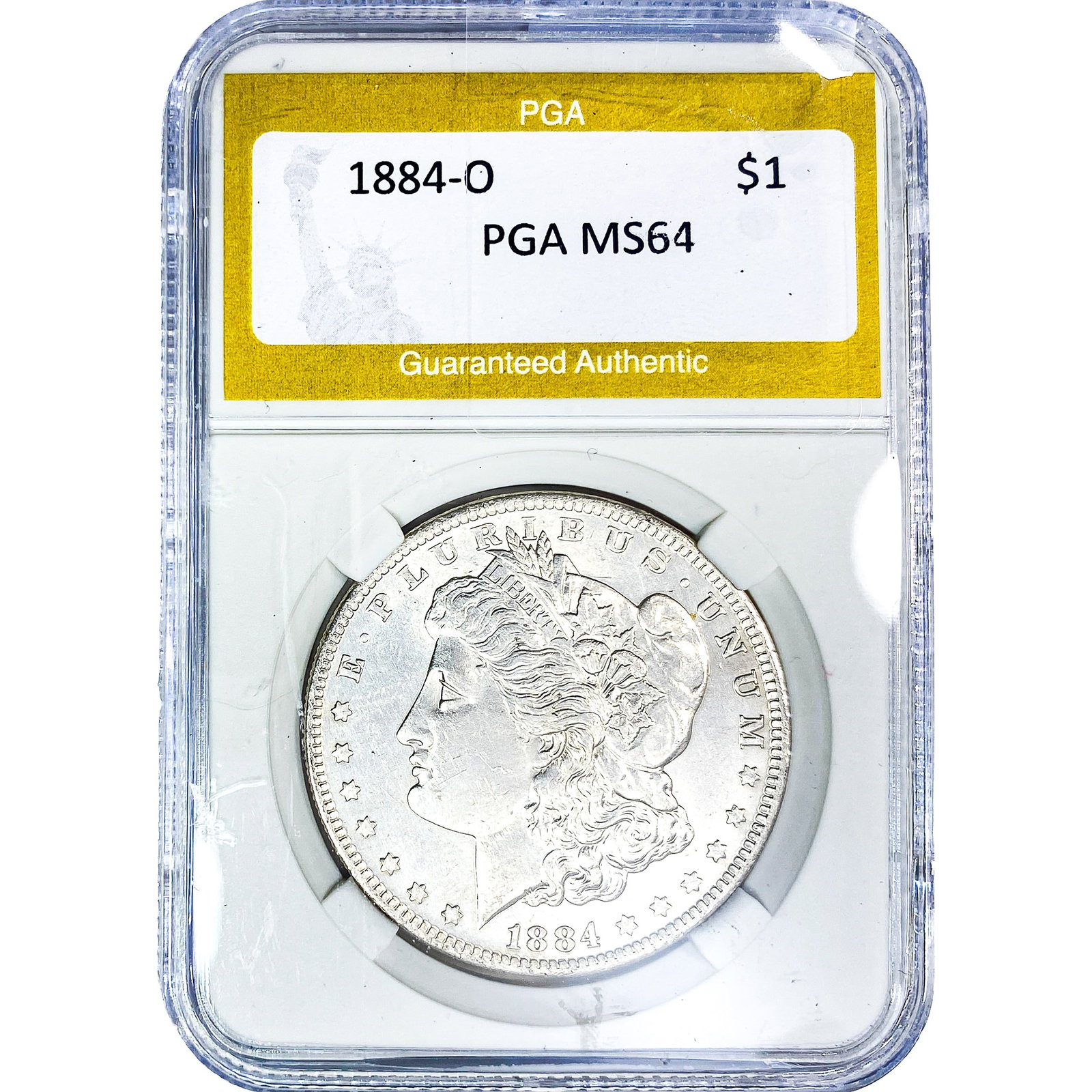 1884-O Morgan Silver Dollar PGA MS64: 1884-O Morgan Silver Dollar PGA MS64