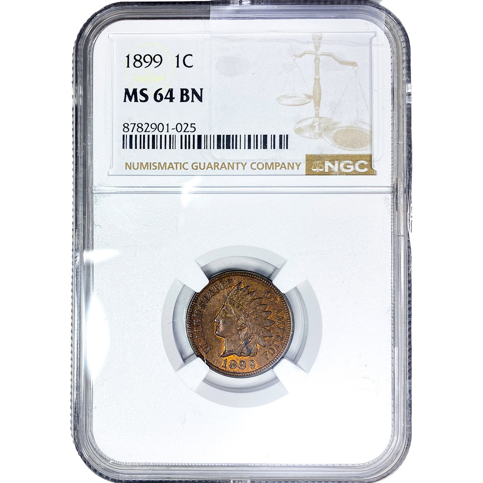 1899 Indian Head Cent NGC MS64 BN: 1899 Indian Head Cent NGC MS64 BN