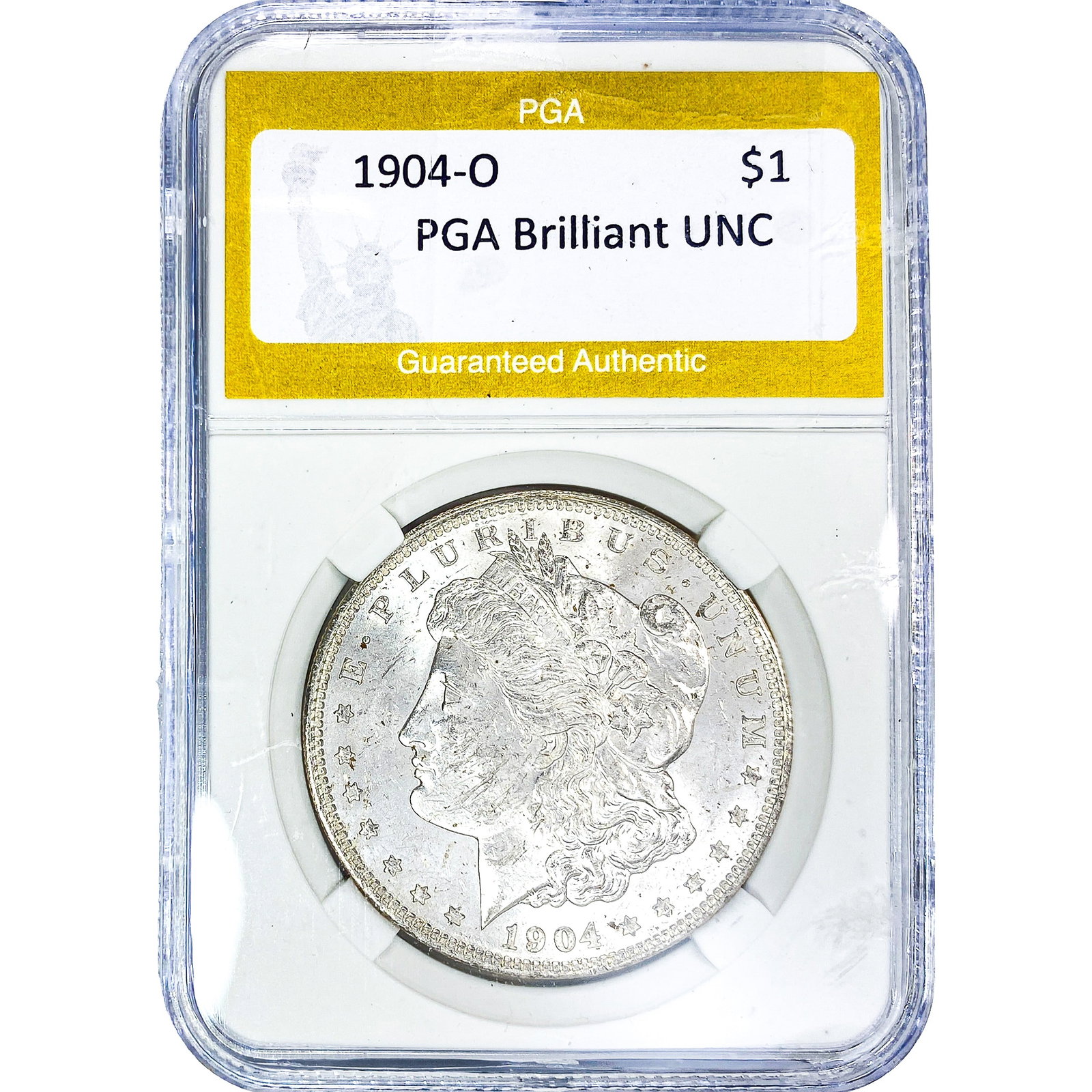 1904-O Morgan Silver Dollar PGA Brilliant UNC: 1904-O Morgan Silver Dollar PGA Brilliant UNC