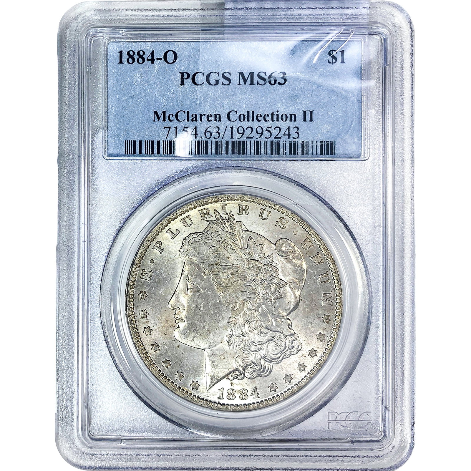 1884-O Morgan Silver Dollar PCGS MS63: 1884-O Morgan Silver Dollar PCGS MS63