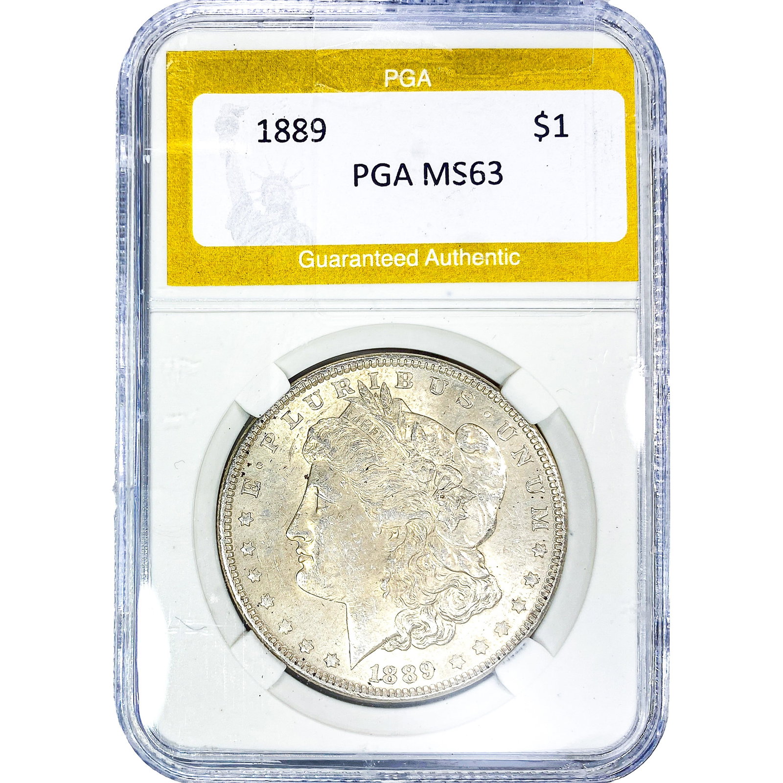 1889 Morgan Silver Dollar PGA MS63: 1889 Morgan Silver Dollar PGA MS63