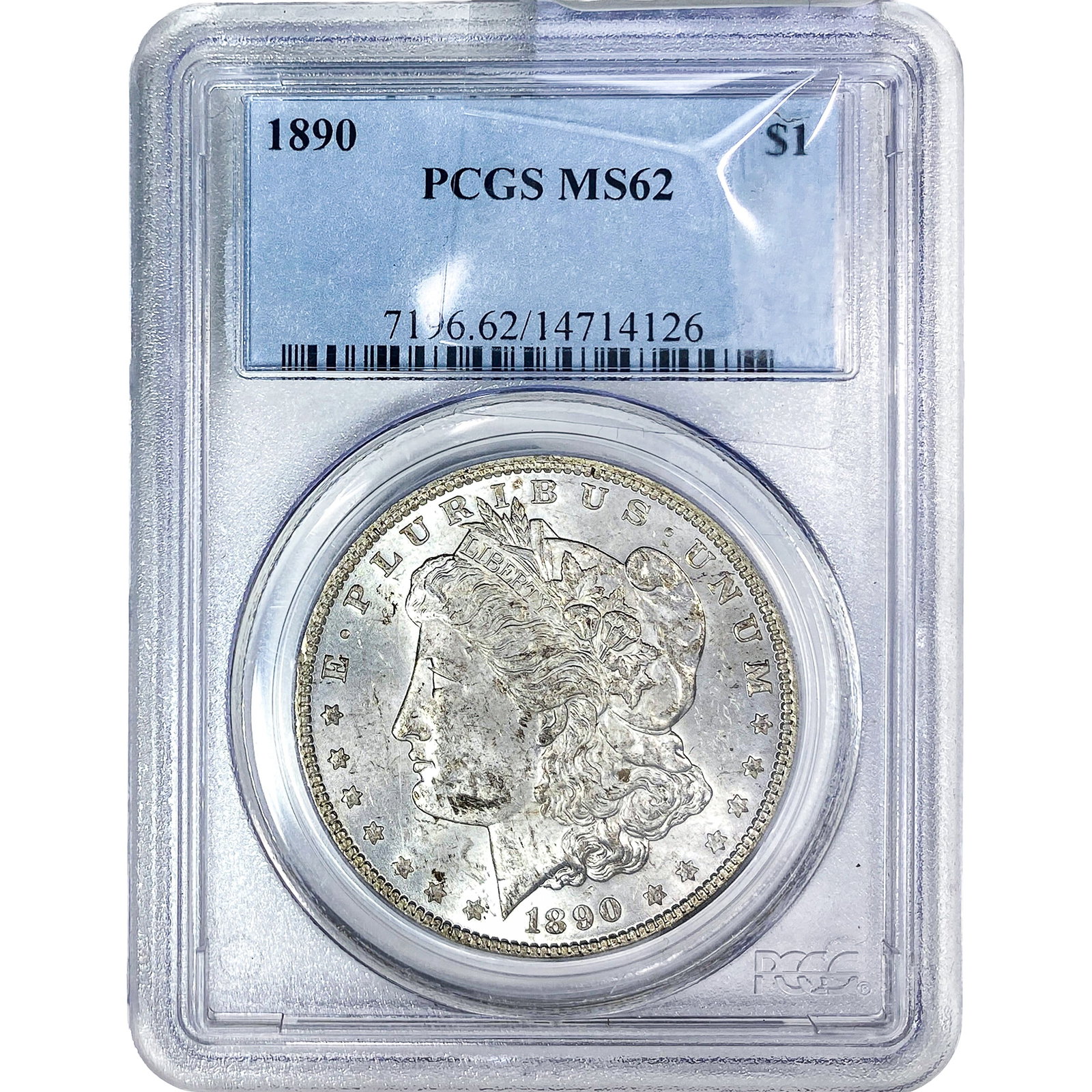 1890 Morgan Silver Dollar PCGS MS63: 1890 Morgan Silver Dollar PCGS MS63