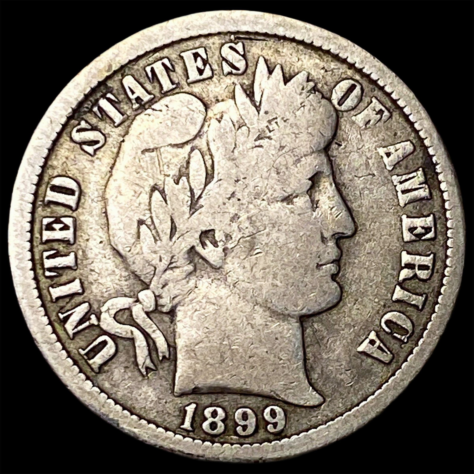 1899-O Silver Barber Dime LIGHTLY CIRCULATED: 1899-O Silver Barber Dime LIGHTLY CIRCULATED