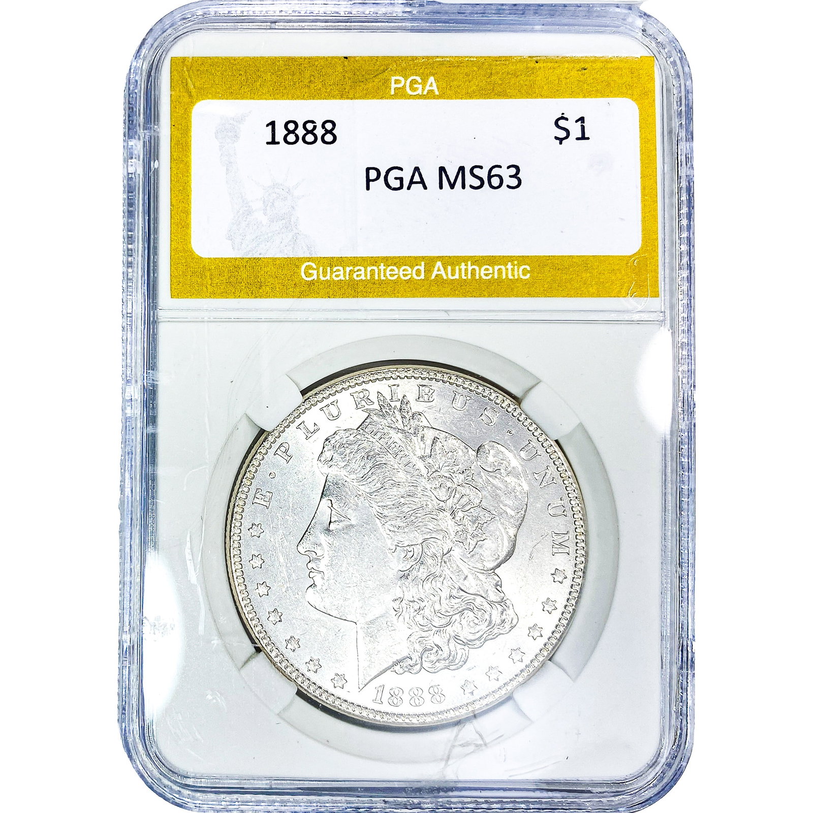 1888 Morgan Silver Dollar PGA MS63: 1888 Morgan Silver Dollar PGA MS63