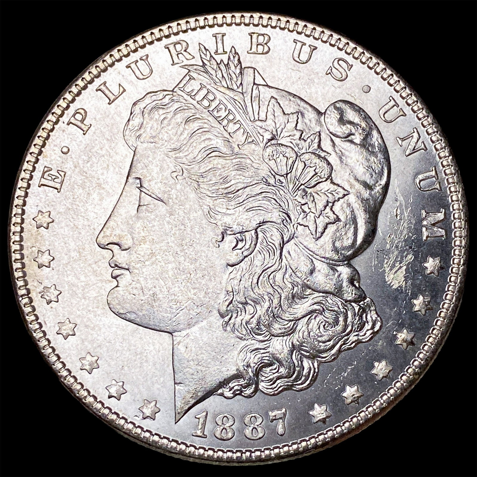1887 Morgan Silver Dollar GEM BU: 1887 Morgan Silver Dollar GEM BU