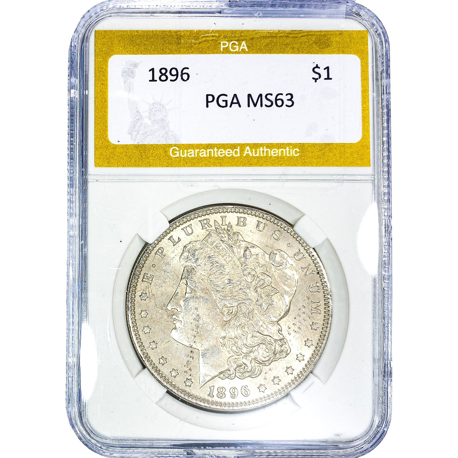 1896 Morgan Silver Dollar PGA MS63: 1896 Morgan Silver Dollar PGA MS63