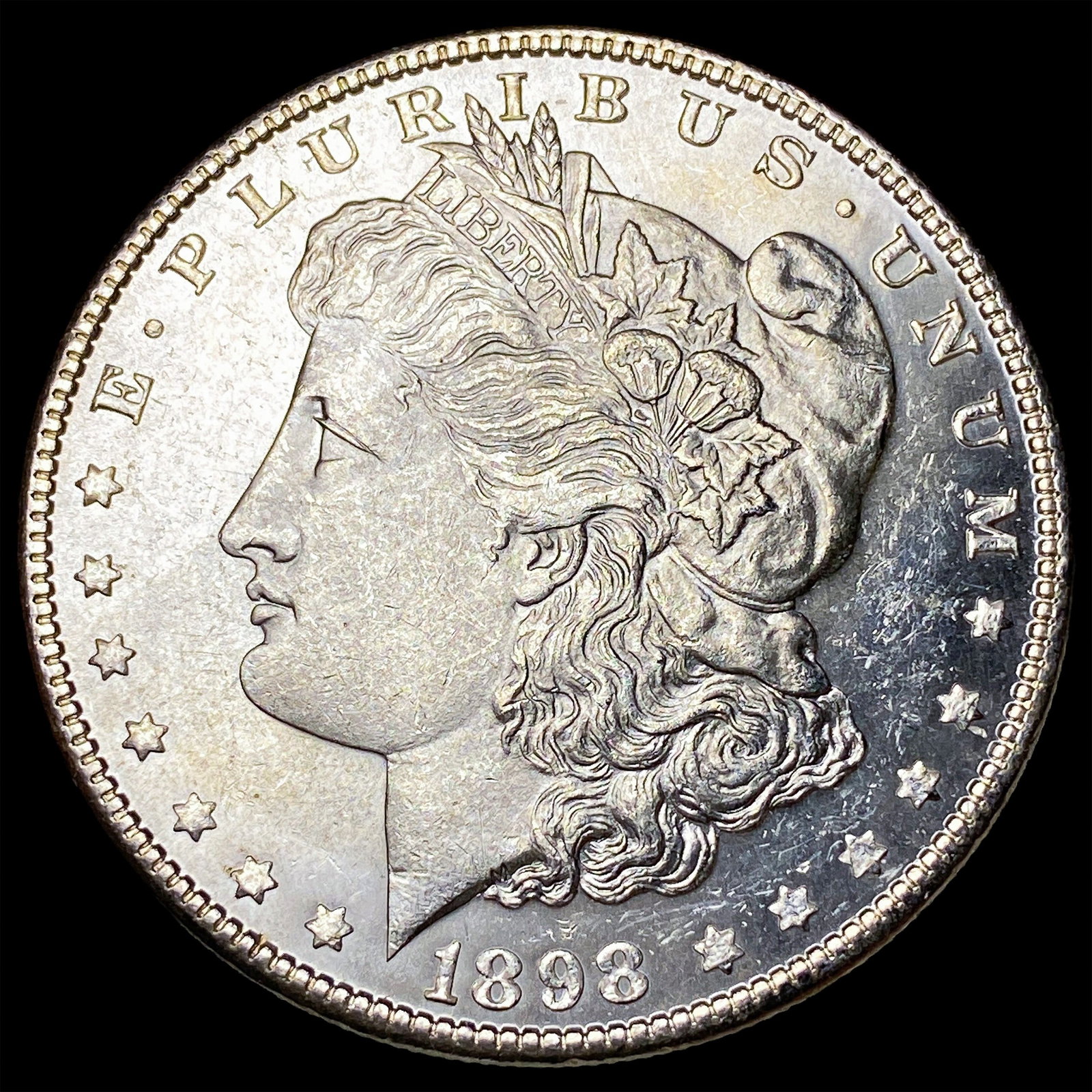 1898 Silver Morgan Dollar GEM BU: 1898 Silver Morgan Dollar GEM BU