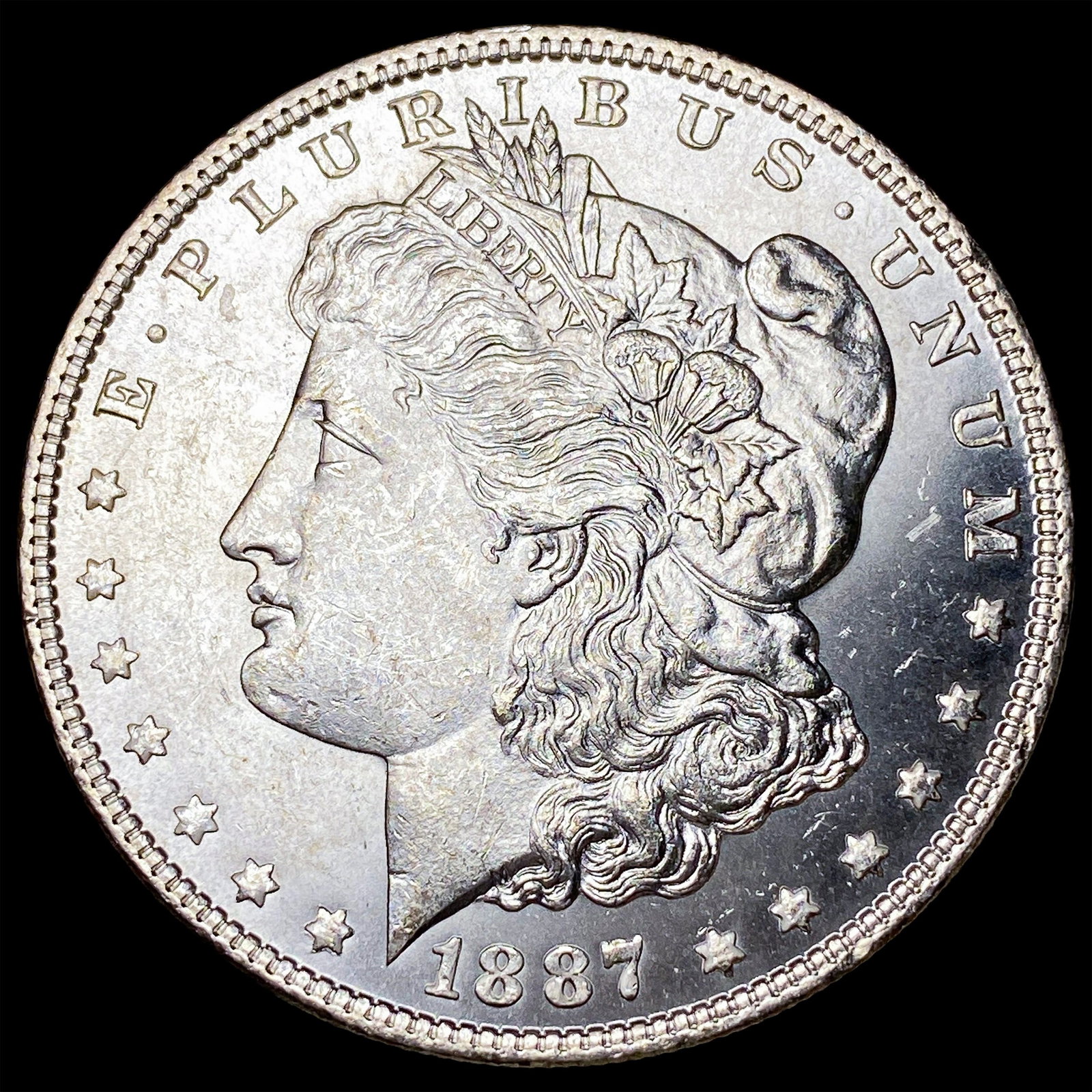 1887 Silver Morgan Dollar GEM BU: 1887 Silver Morgan Dollar GEM BU