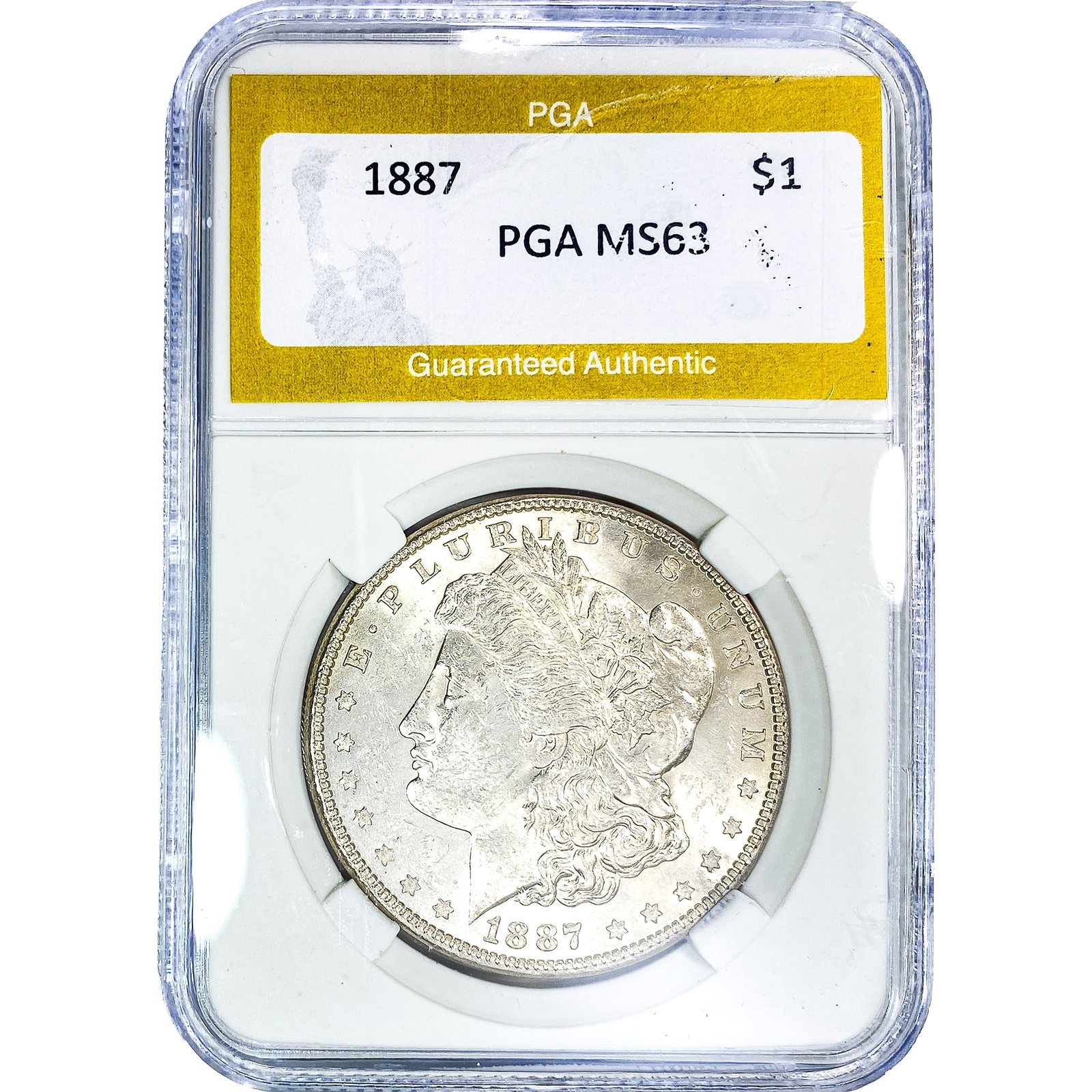 1887 Morgan Silver Dollar PGA MS63: 1887 Morgan Silver Dollar PGA MS63