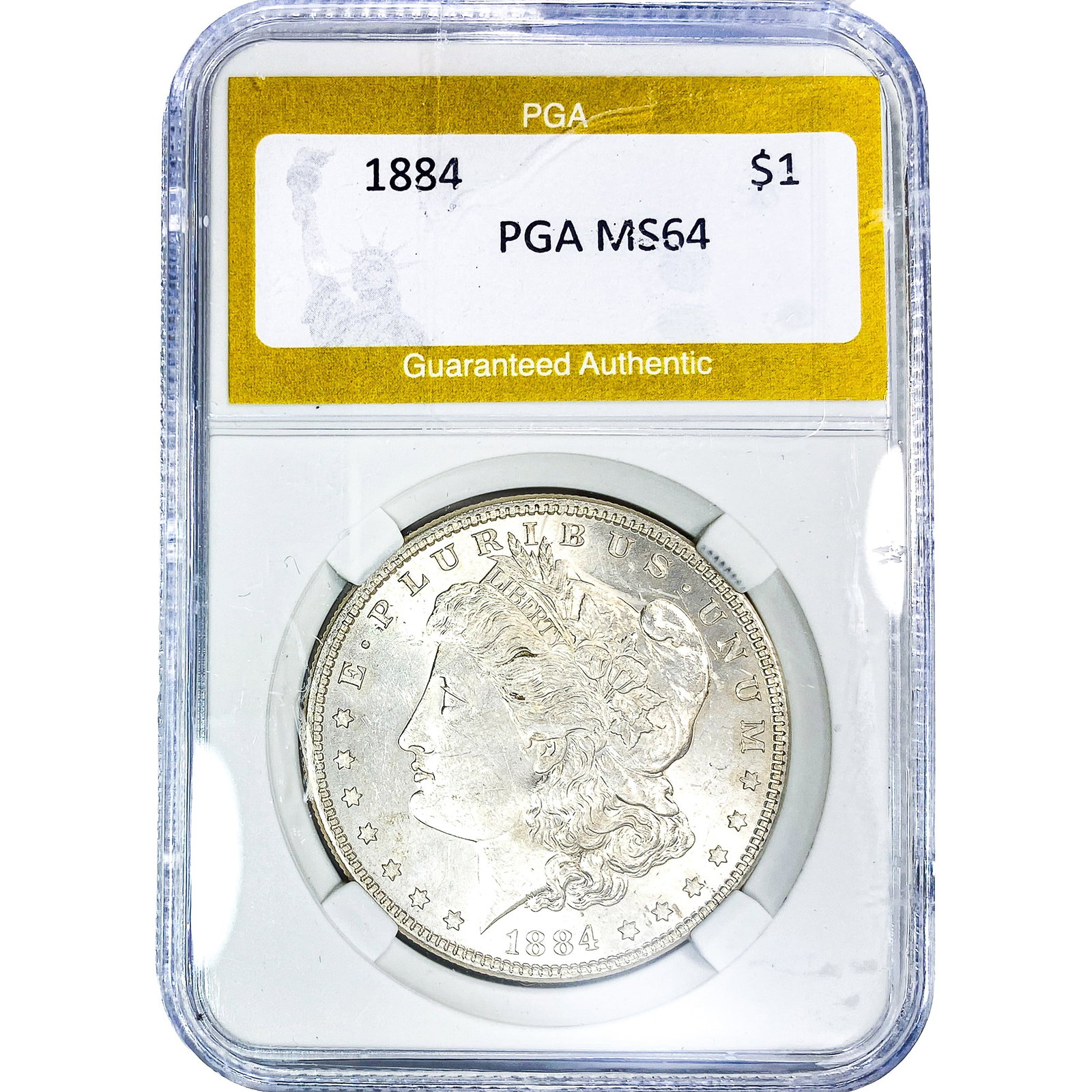 1884 Morgan Silver Dollar PGA MS64: 1884 Morgan Silver Dollar PGA MS64