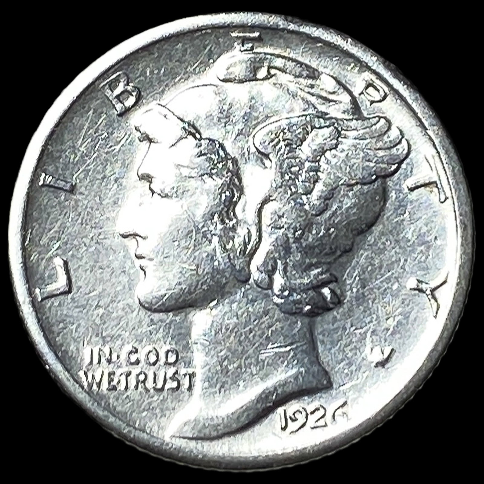 1926-S Silver Mercury Dime CLOSELY UNCIRCULATED: 1926-S Silver Mercury Dime CLOSELY UNCIRCULATED