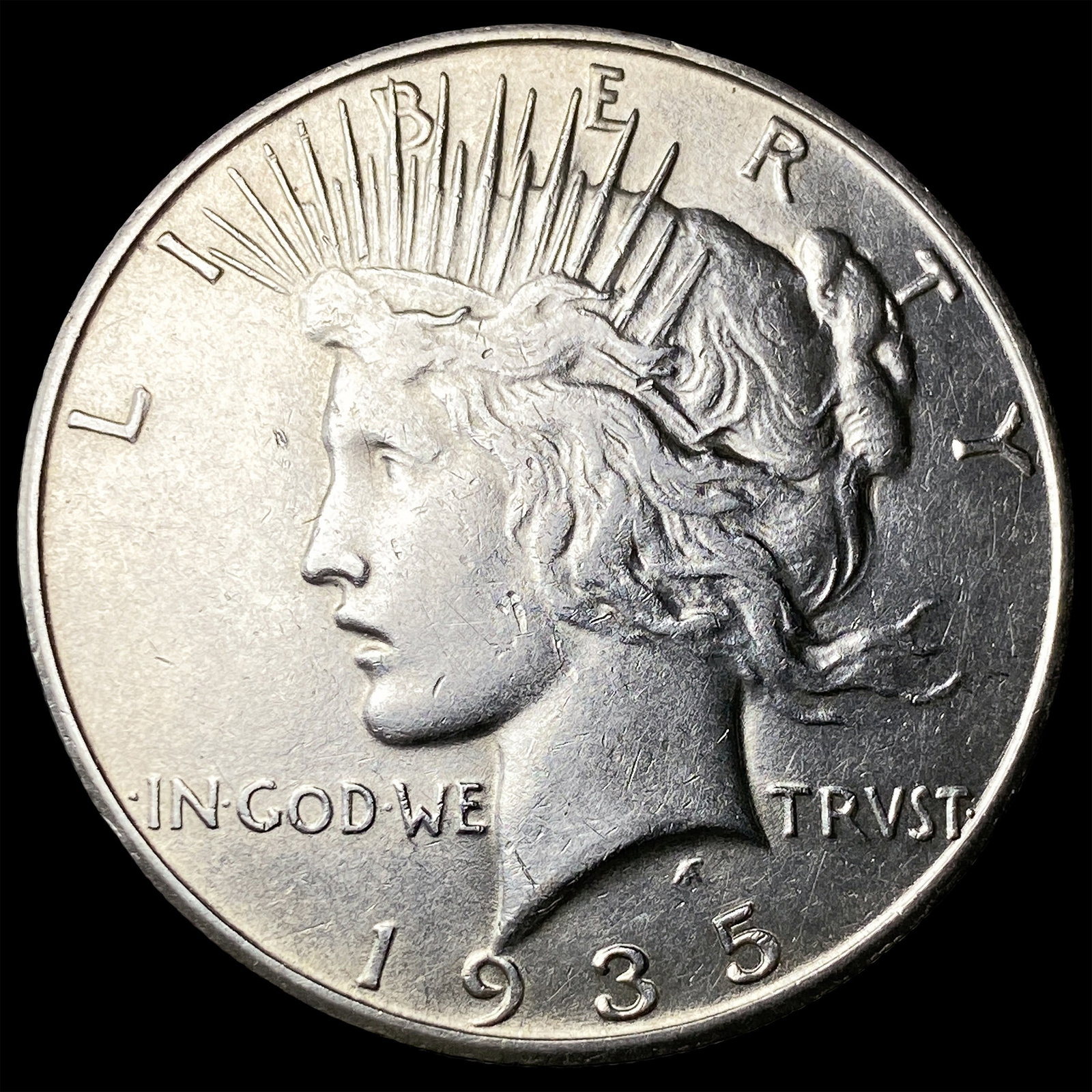 1935-S Silver Peace Dollar CLOSELY UNCIRCULATED: 1935-S Silver Peace Dollar CLOSELY UNCIRCULATED