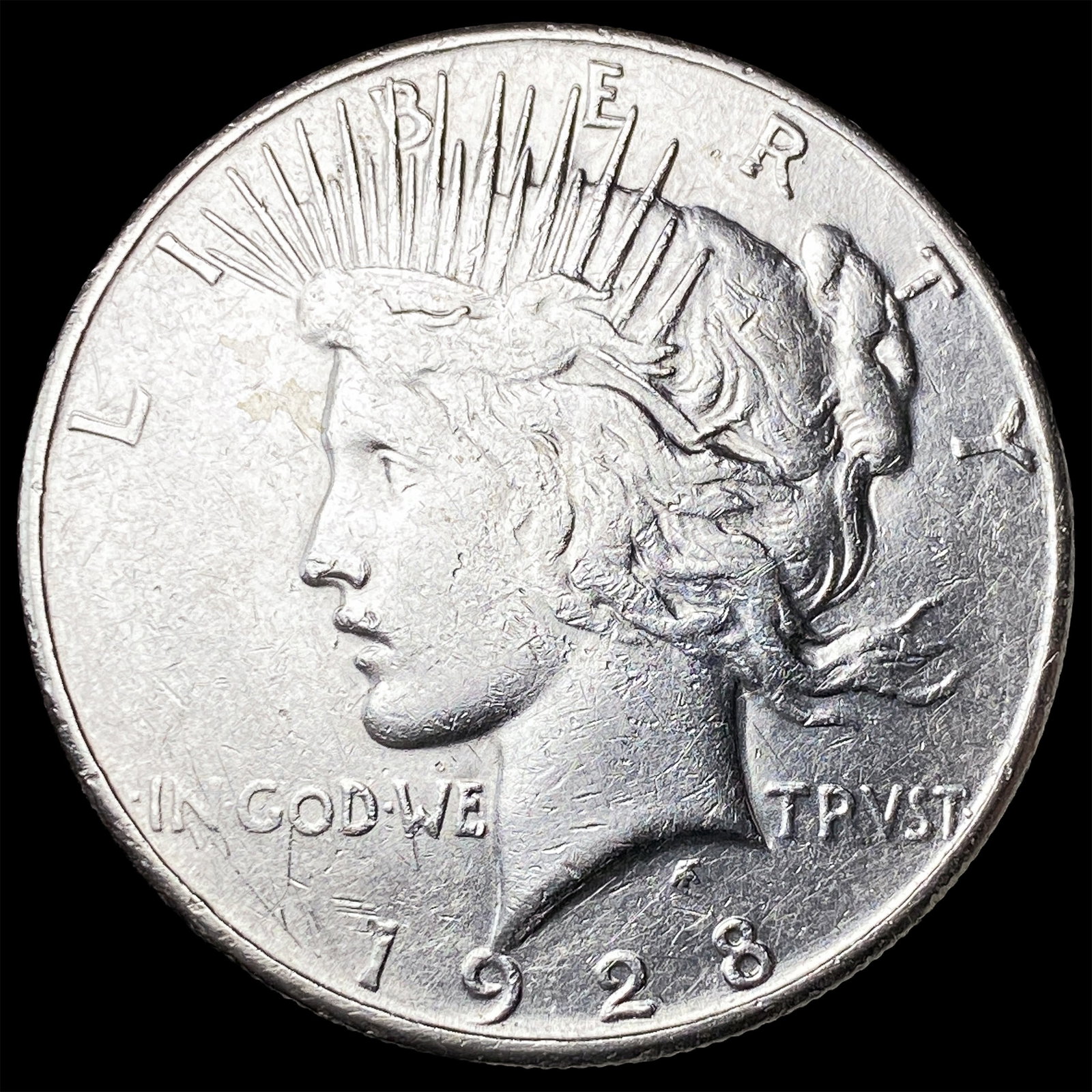 1928-S Silver Peace Dollar NEARLY UNCIRCULATED: 1928-S Silver Peace Dollar NEARLY UNCIRCULATED