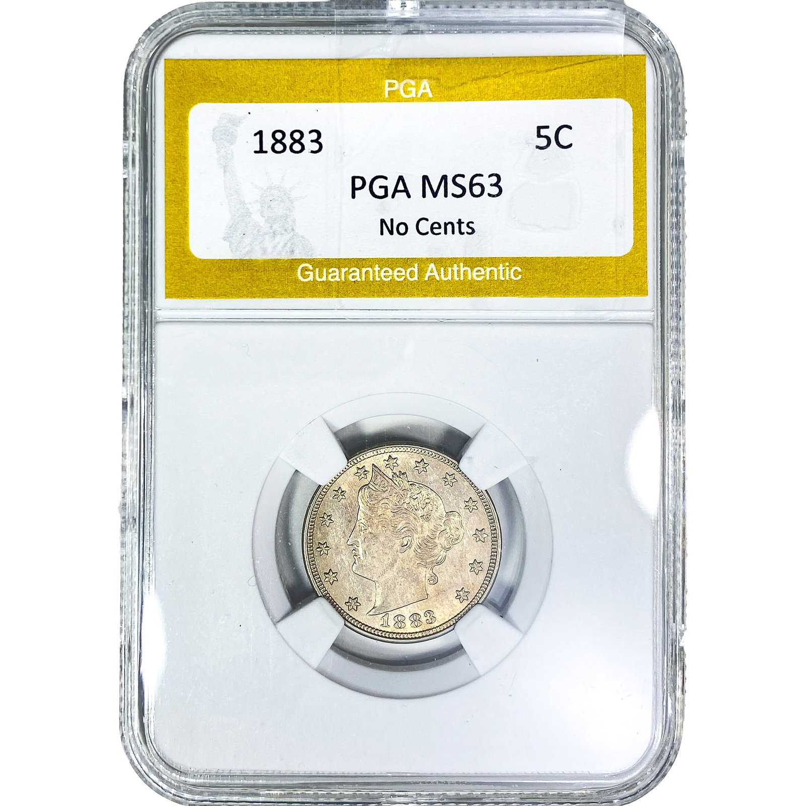 1883 Liberty Victory Nickel PGA MS63 No Cents: 1883 Liberty Victory Nickel PGA MS63 No Cents