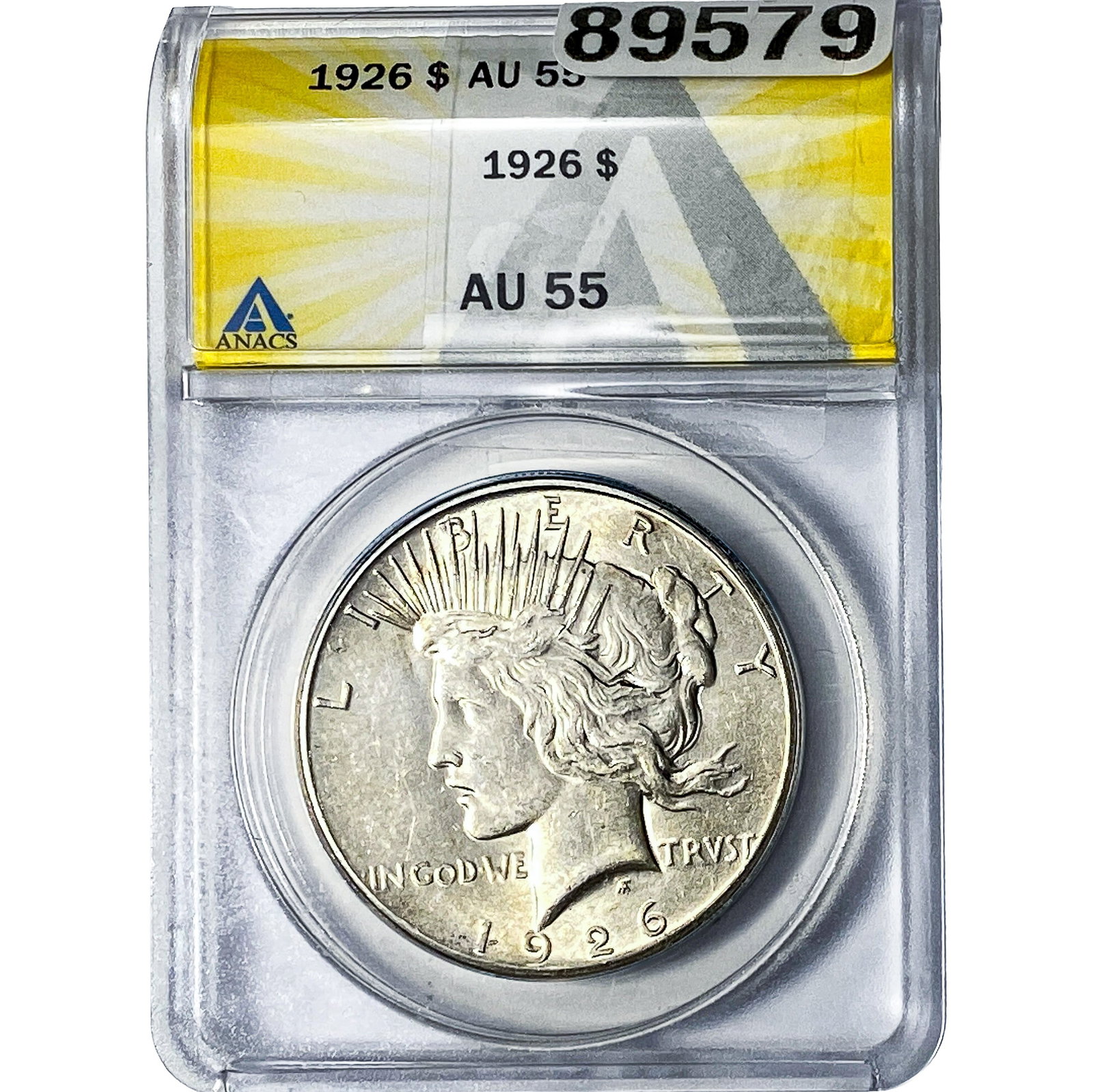 1926 Silver Peace Dollar ANACS AU55: 1926 Silver Peace Dollar ANACS AU55