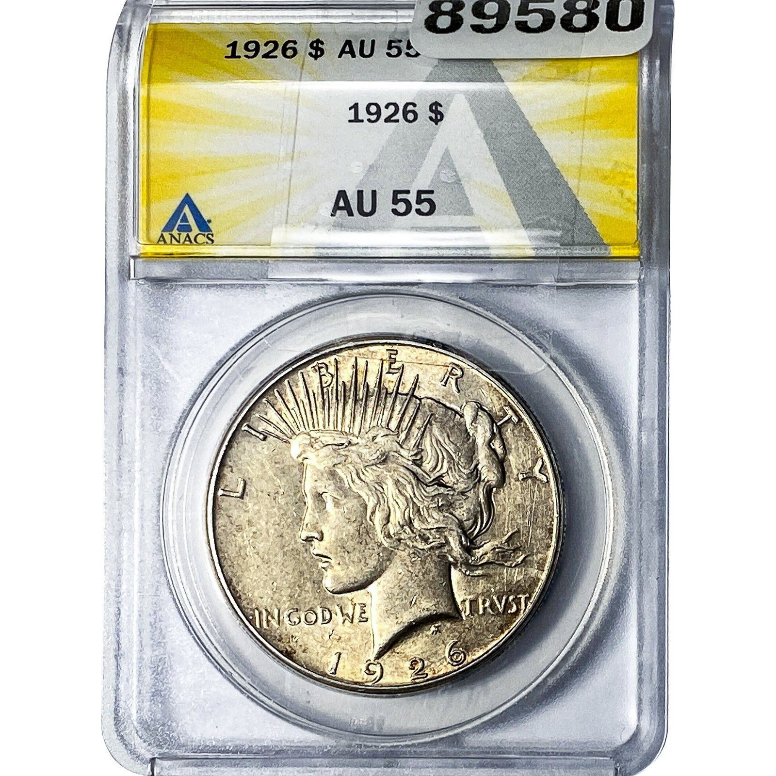 1926 Silver Peace Dollar ANACS AU55: 1926 Silver Peace Dollar ANACS AU55
