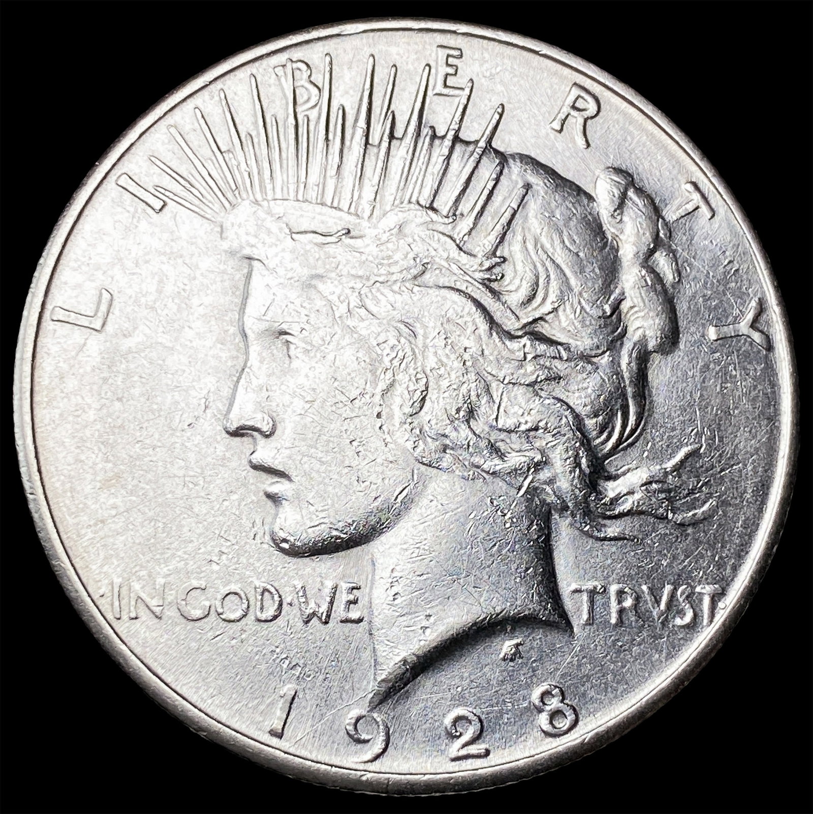 1928-S Silver Peace Dollar CLOSELY UNCIRCULATED: 1928-S Silver Peace Dollar CLOSELY UNCIRCULATED