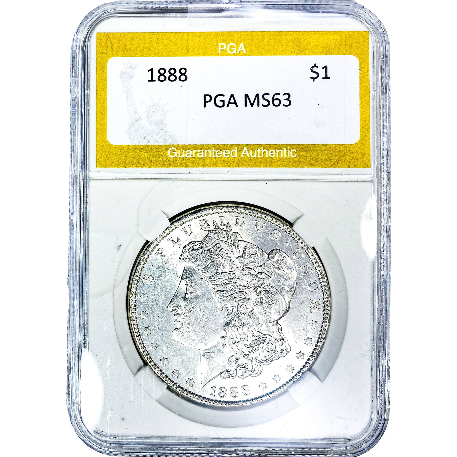 1888 Morgan Silver Dollar PGA MS63: 1888 Morgan Silver Dollar PGA MS63