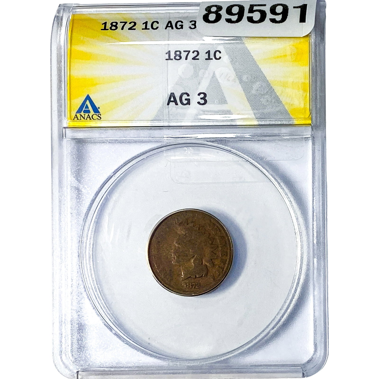 1872 Indian Head Cent ANACS AG3 (1 of 2)