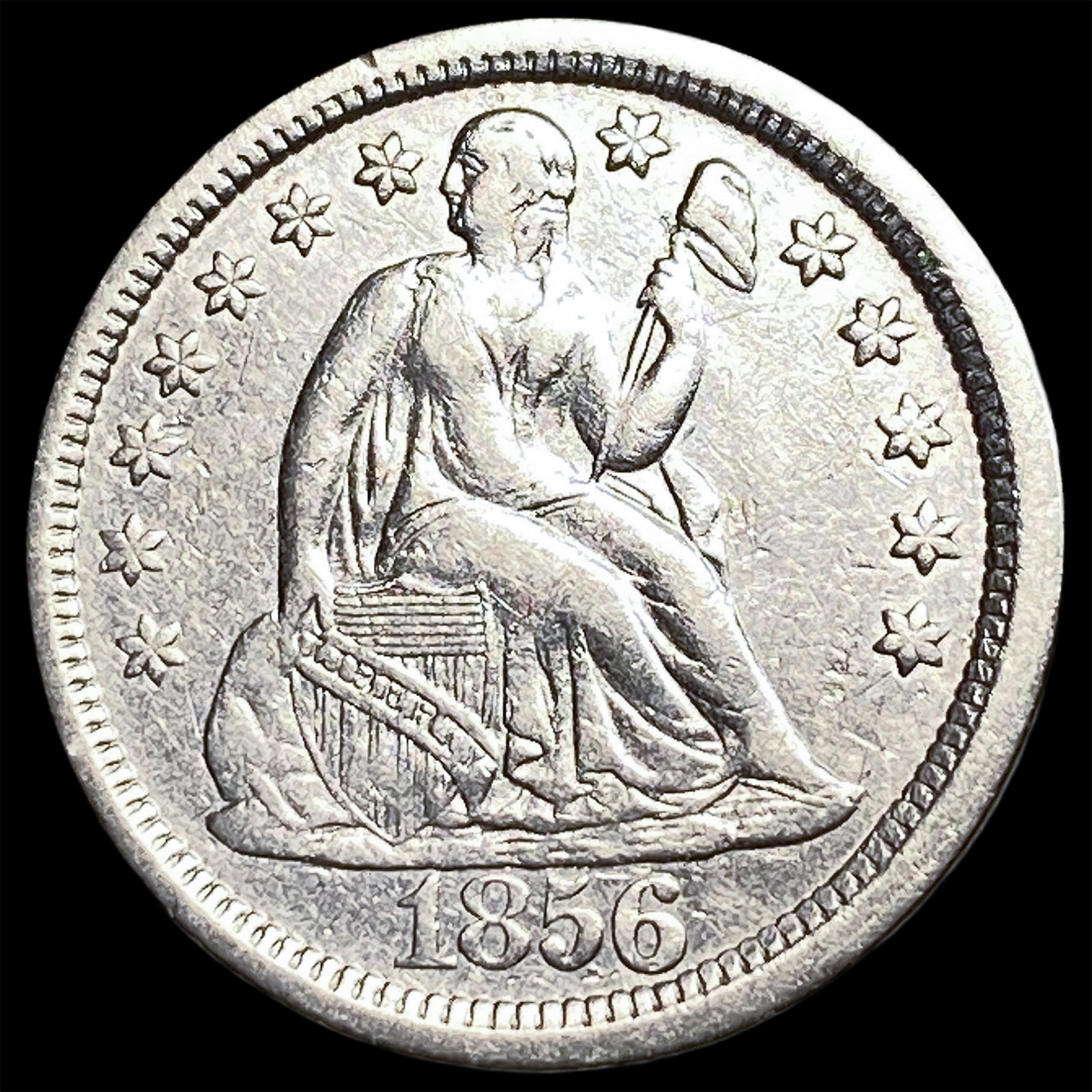 1856 Seated Liberty Dime CLOSELY UNCIRCULATED: 1856 Seated Liberty Dime CLOSELY UNCIRCULATED