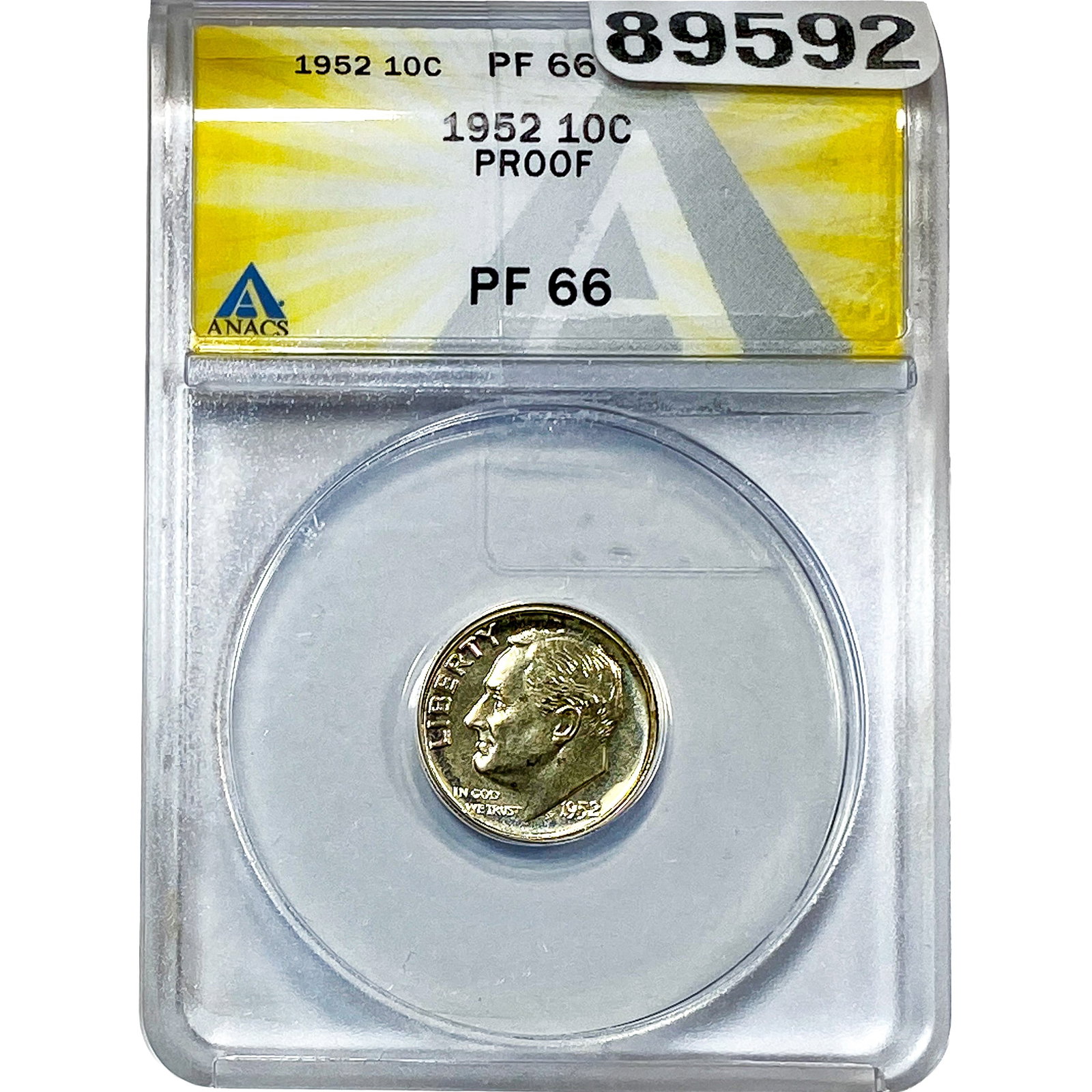 1852 Roosevelt Dime ANACS PF66 PROOF (1 of 2)