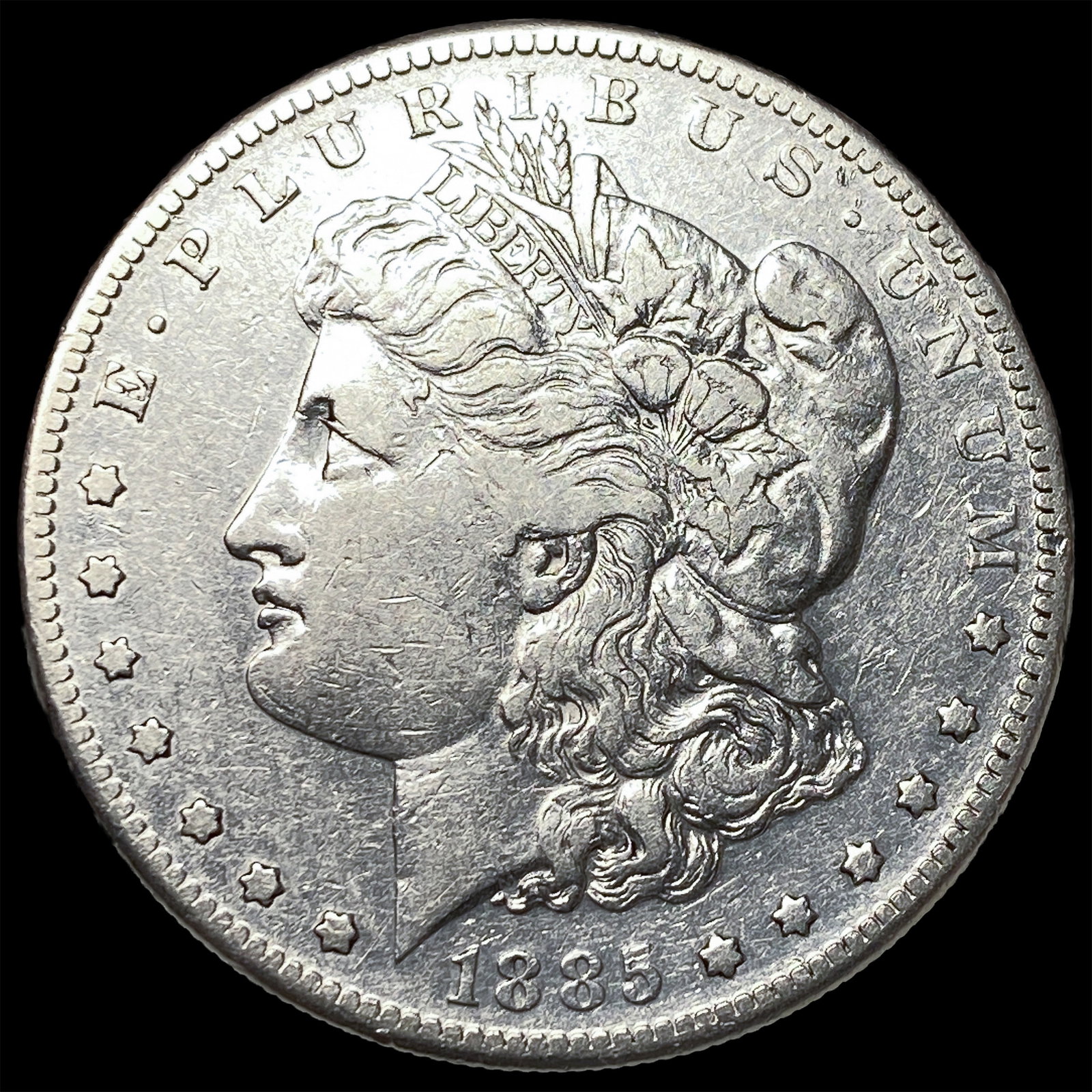 1885-S Silver Morgan Dollar NEARLY UNCIRCULATED: 1885-S Silver Morgan Dollar NEARLY UNCIRCULATED