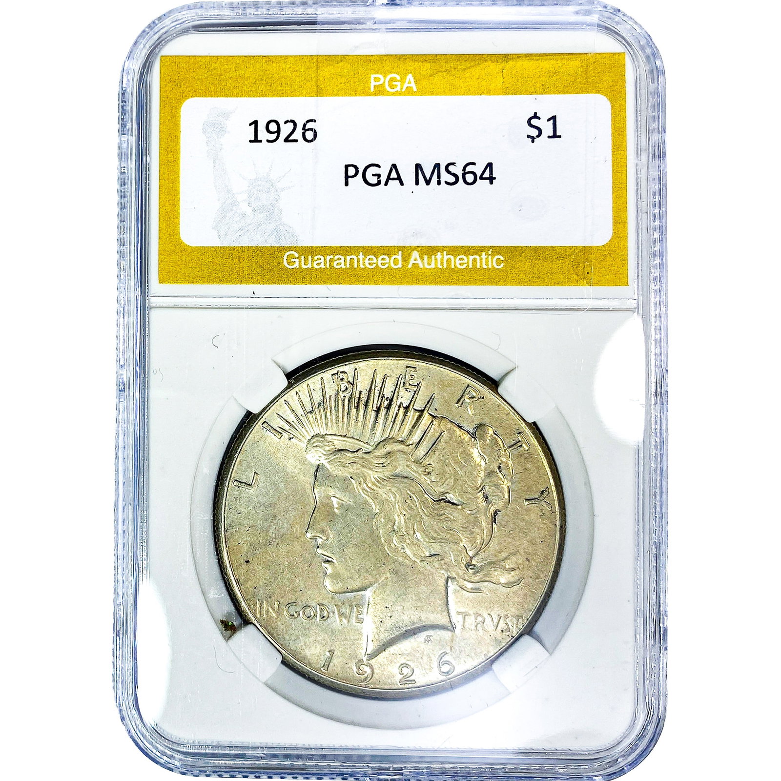 1926 Silver Peace Dollar PGA MS64: 1926 Silver Peace Dollar PGA MS64