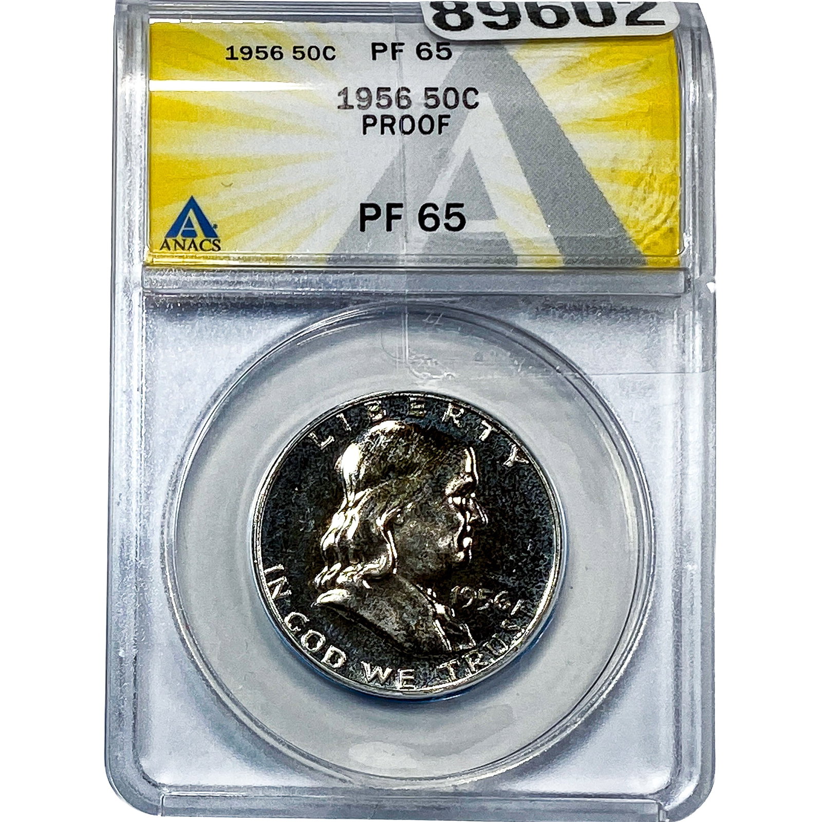 1956 Franklin Half Dollar ANACS PF65 PROOF: 1956 Franklin Half Dollar ANACS PF65 PROOF