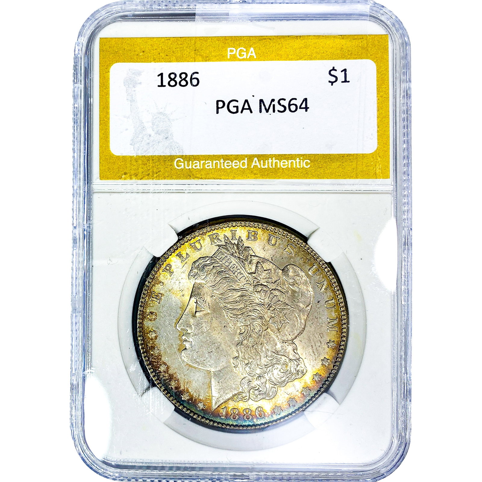 1886 Morgan Silver Dollar PGA MS64: 1886 Morgan Silver Dollar PGA MS64
