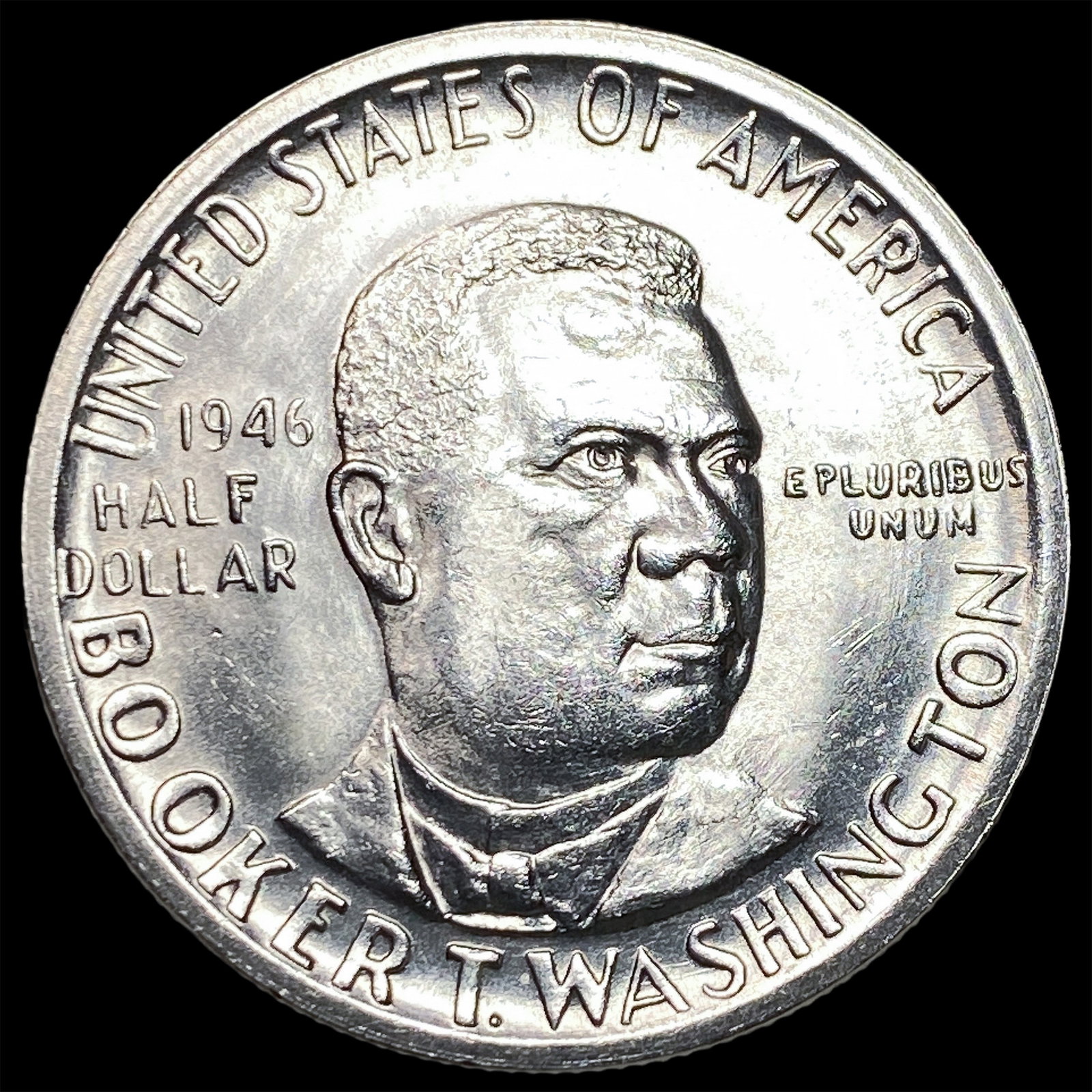 1946 Silver Booker T. Washington Half Dollar CHOICE BU: 1946 Silver Booker T. Washington Half Dollar CHOICE BU