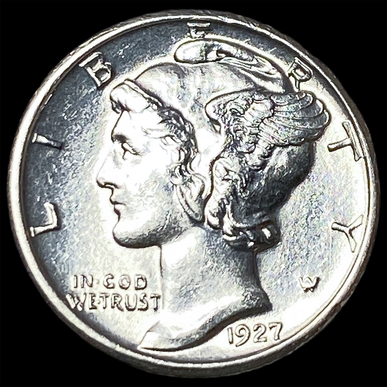 1927 Silver Mercury Dime CHOICE BU: 1927 Silver Mercury Dime CHOICE BU